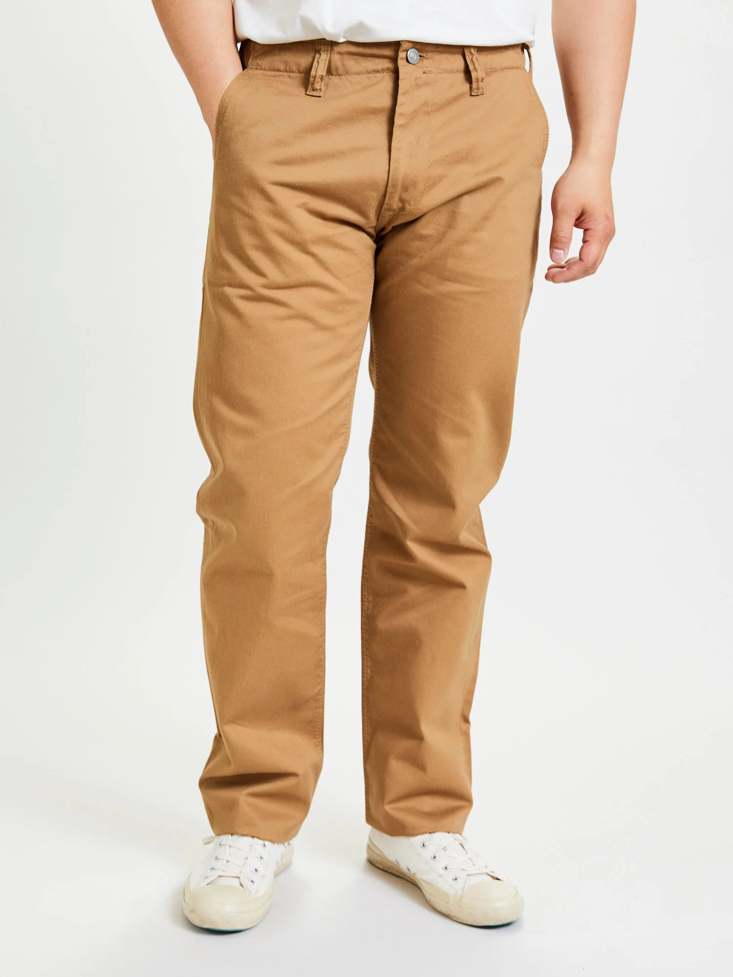 High Density Twill Chino in Camel - Image 2