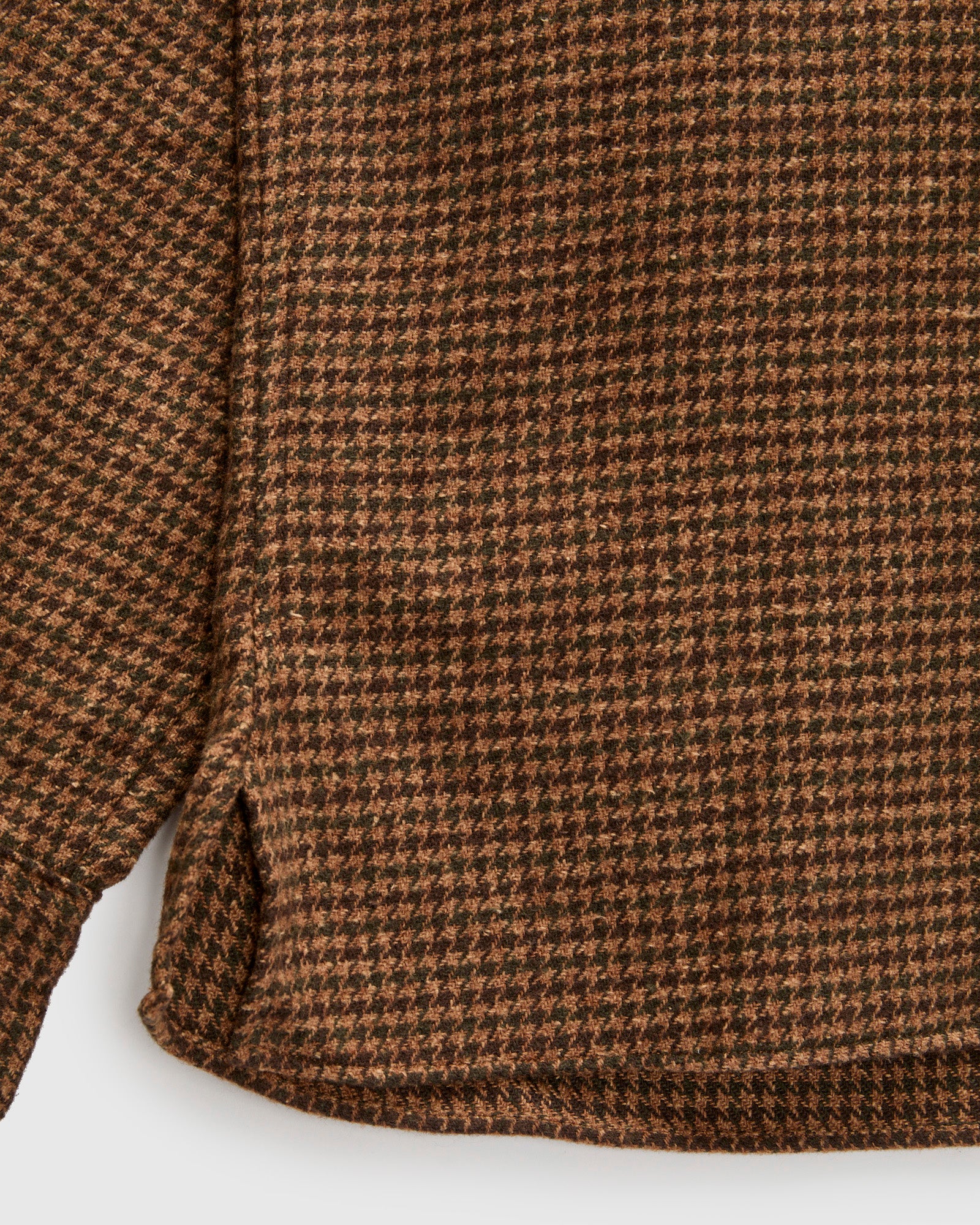 Houndstooth Check Camp Shirt in Brown - Image 7