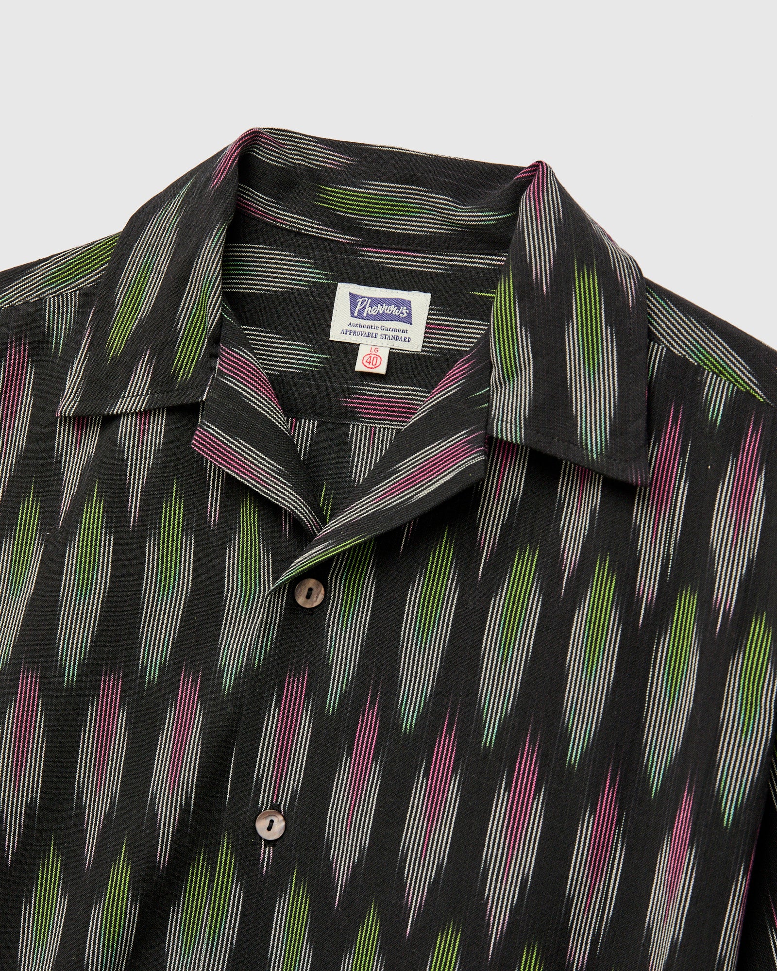 Ikat Vacation Shirt in Black - Image 3