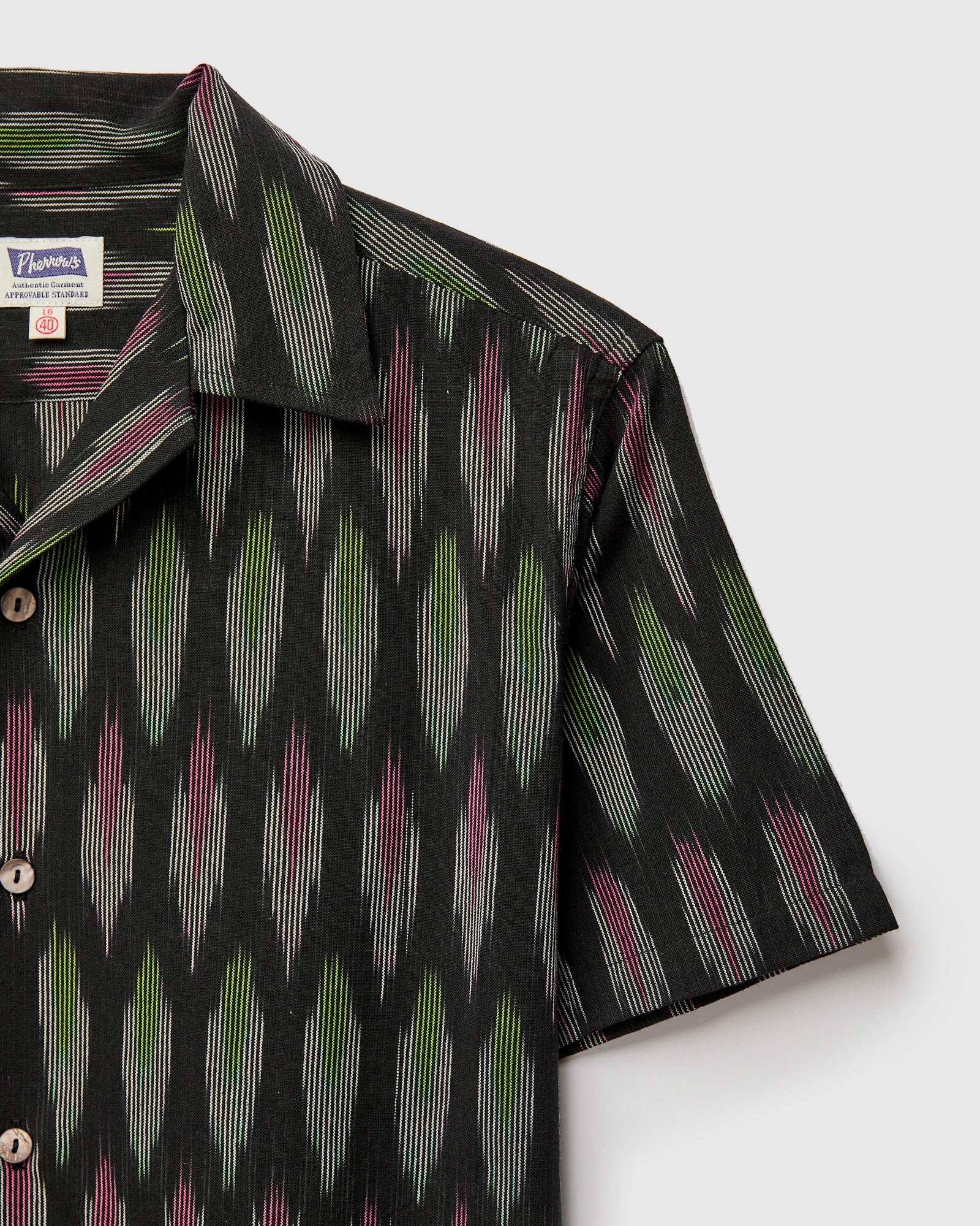 Ikat Vacation Shirt in Black - Image 4
