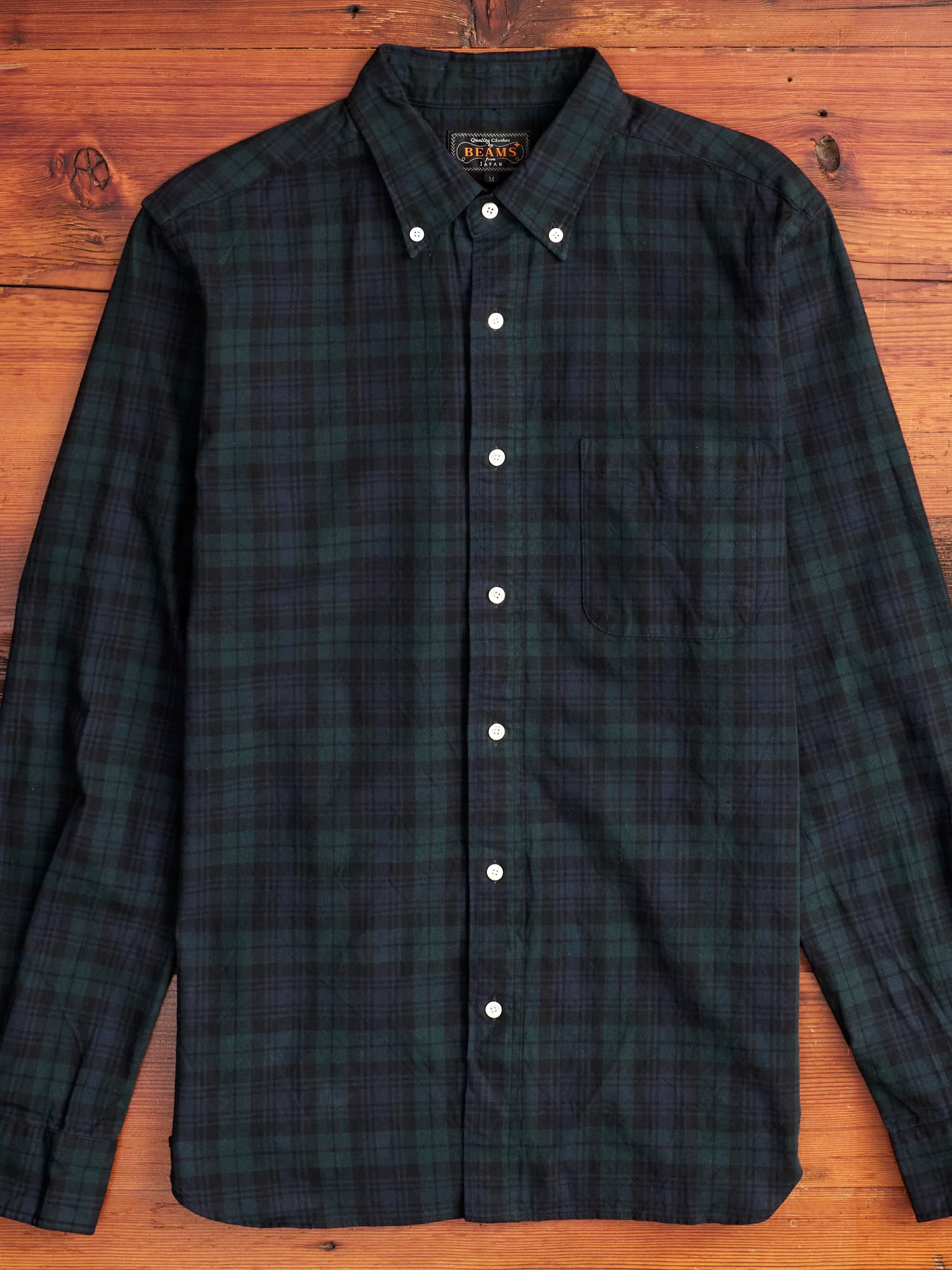 Indigo Check Button-Down Shirt in Blackwatch
