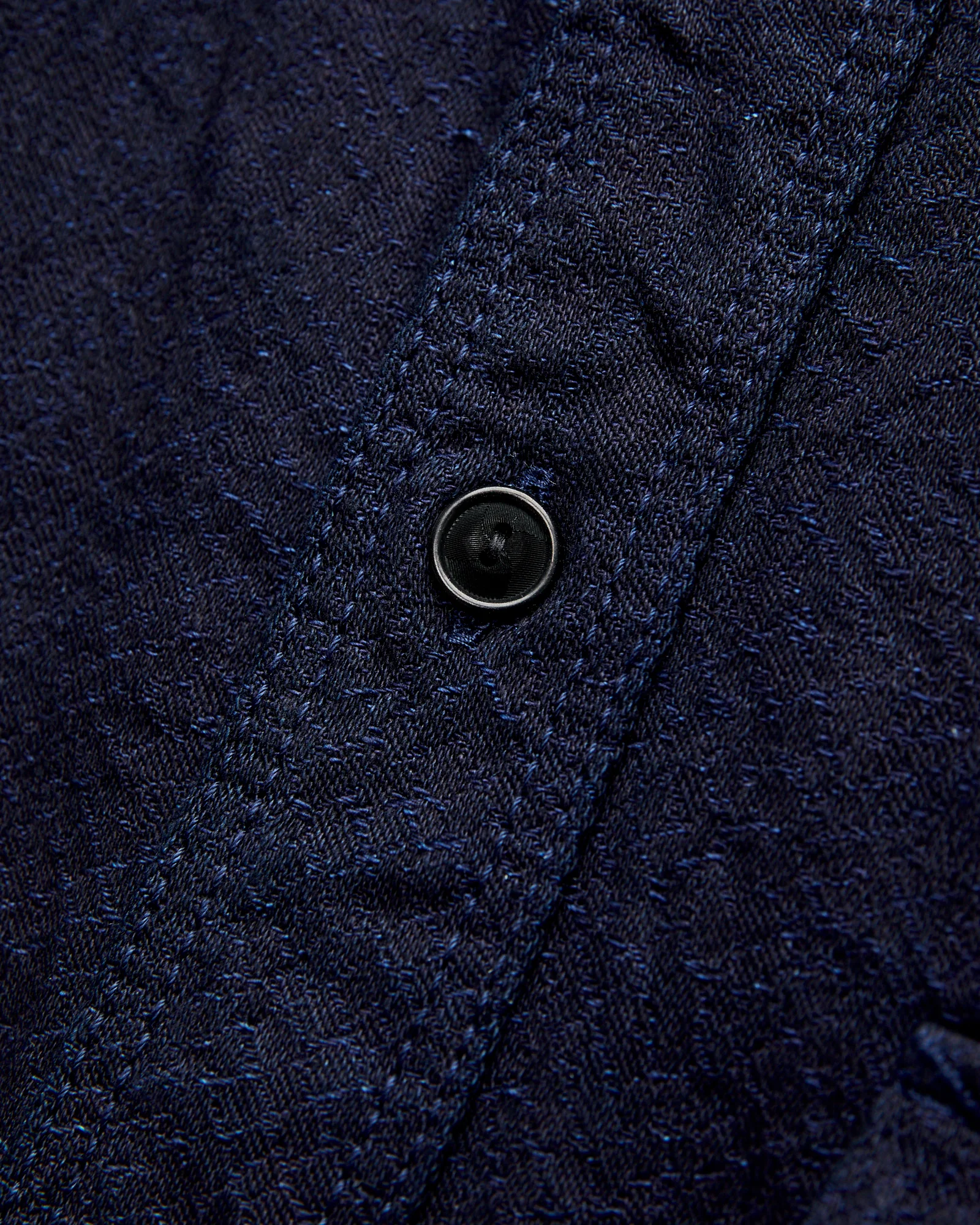 Indigo Snake Jacquard Workshirt in Indigo - Image 4