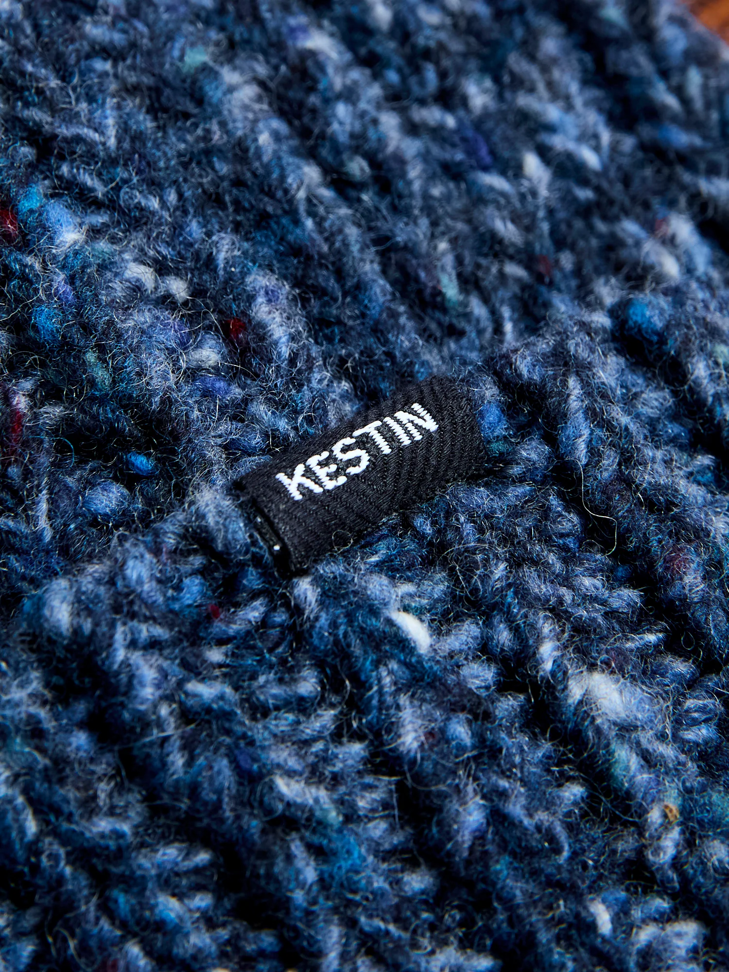 Isla Beanie in Navy Marl - Image 2
