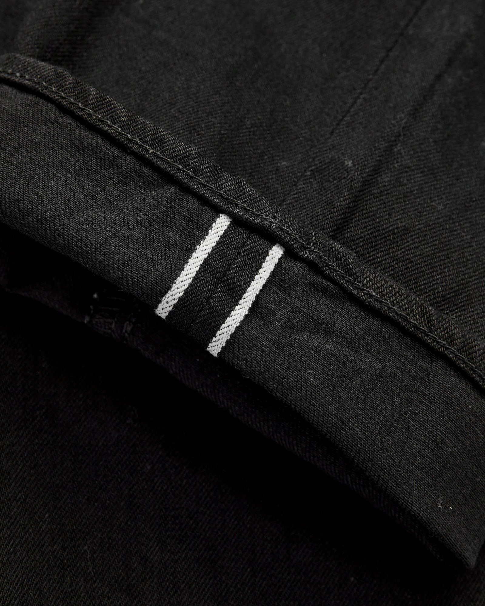 J314 14oz Black Selvedge Denim - Straight Tapered Fit - Image 12