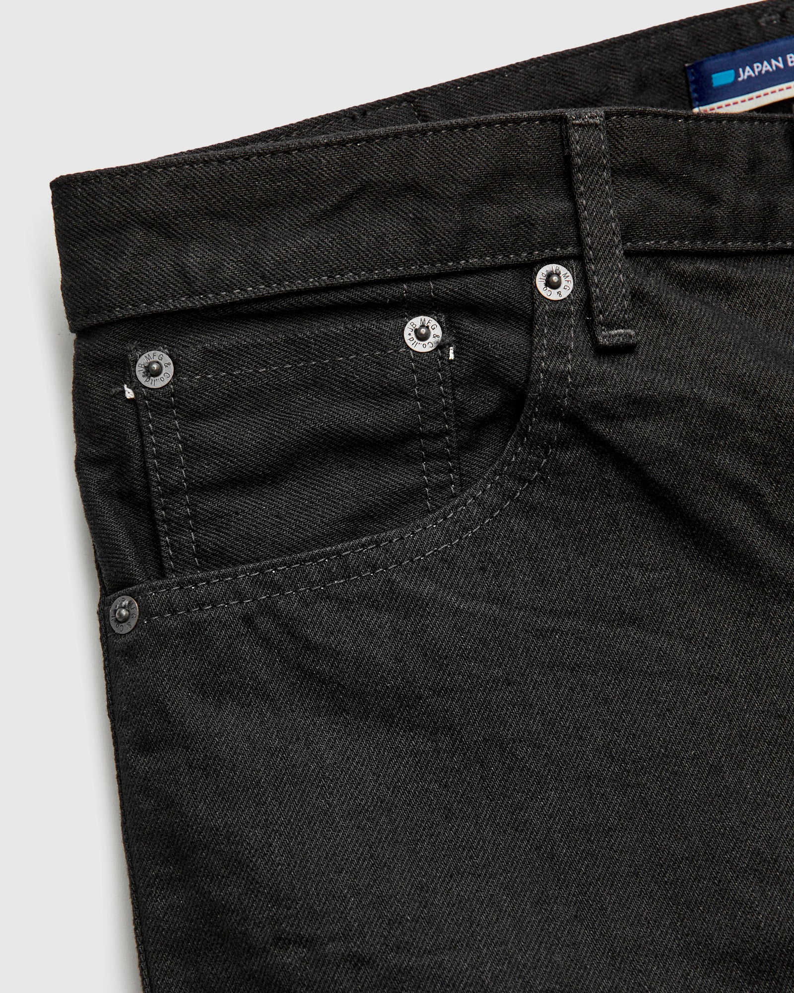 J314 14oz Black Selvedge Denim - Straight Tapered Fit - Image 8