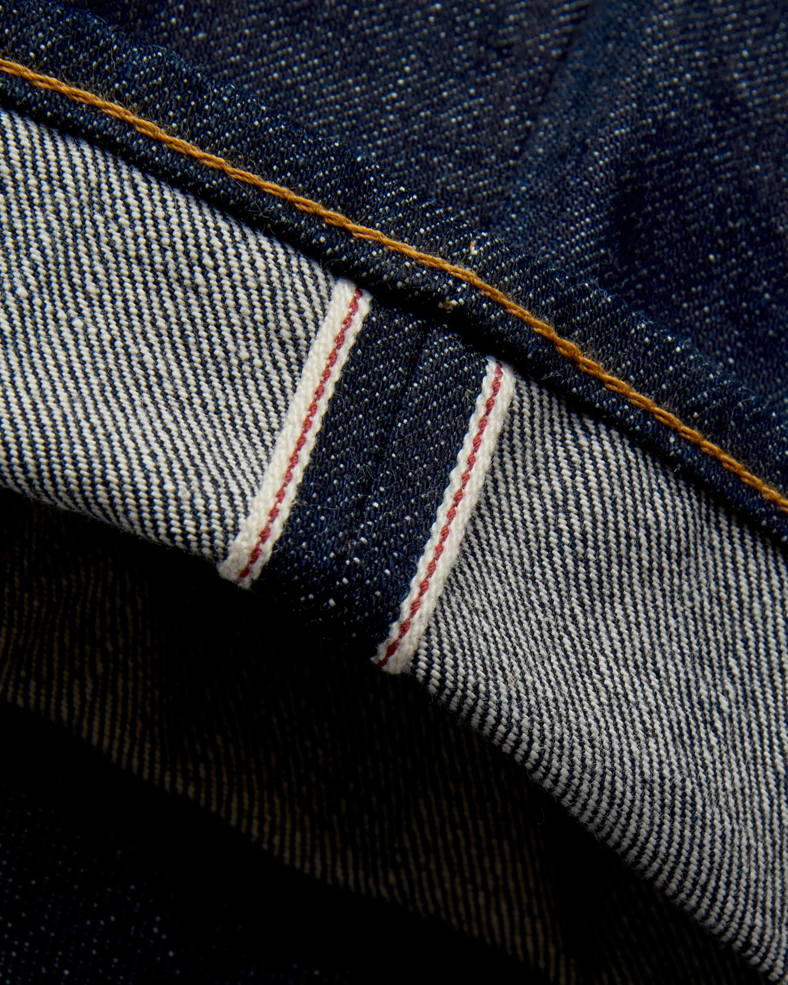 J401 "Circle" 14.8oz Rinsed Selvedge Denim - Classic Straight Fit - Image 8