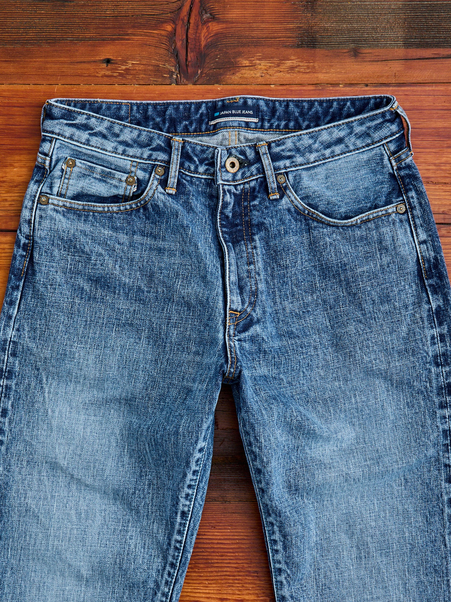 J401-LID "Circle Aged Wash" 14.8oz Selvedge Denim - Classic Straight Fit - Image 3