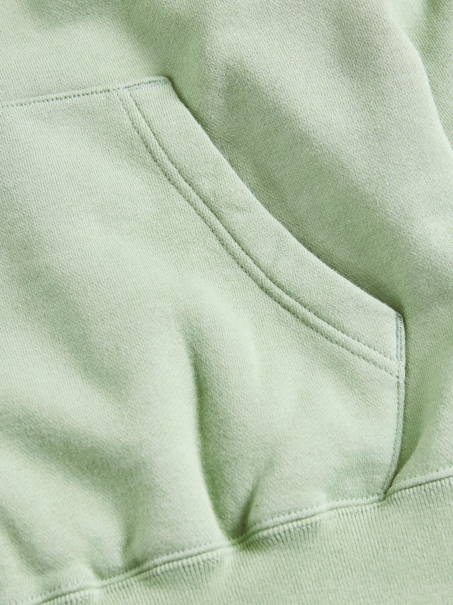Japan-Made Fleece Hoodie in Mint Green - Image 5