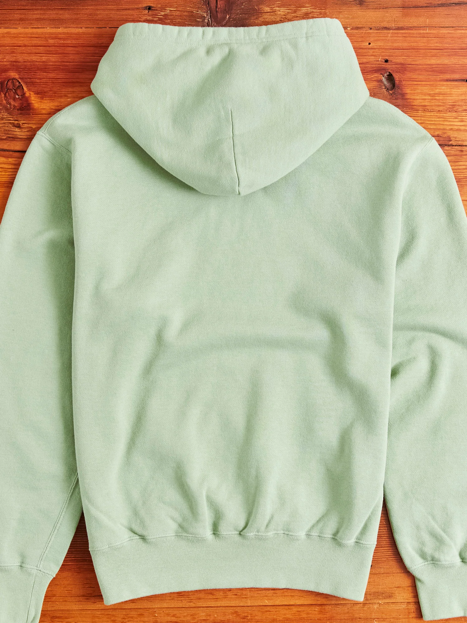 Japan-Made Fleece Hoodie in Mint Green - Image 8