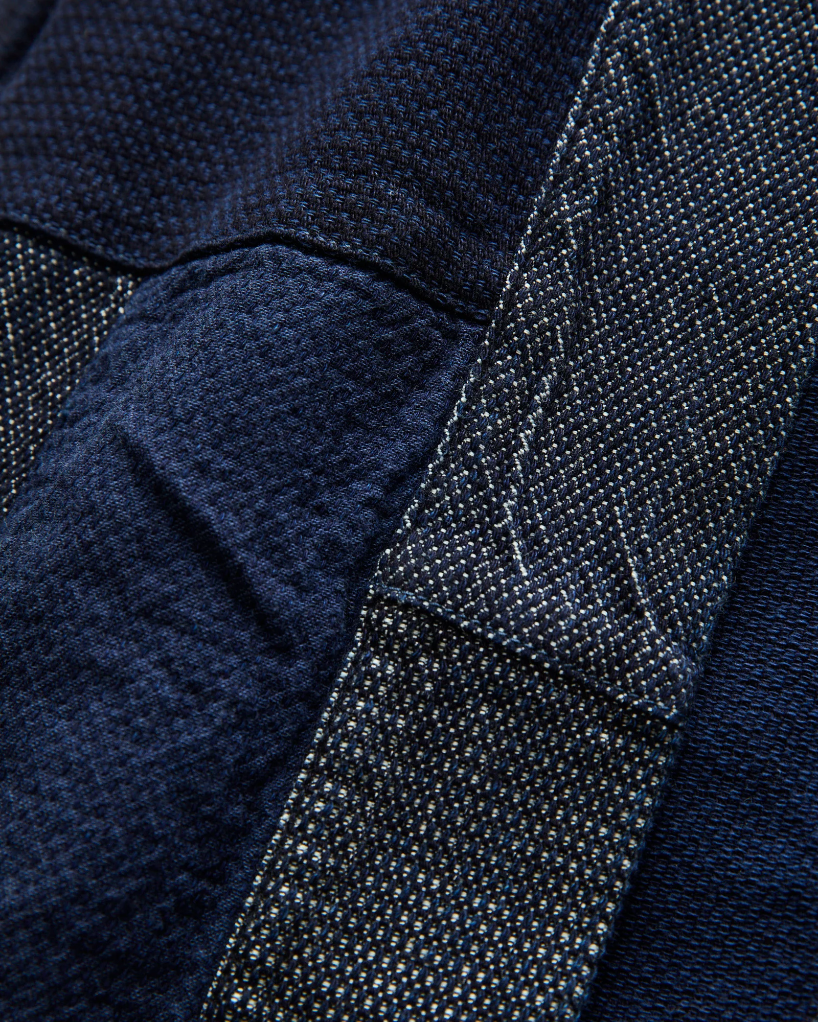Patchwork Haori Jacket in Indigo Rinse - Image 4