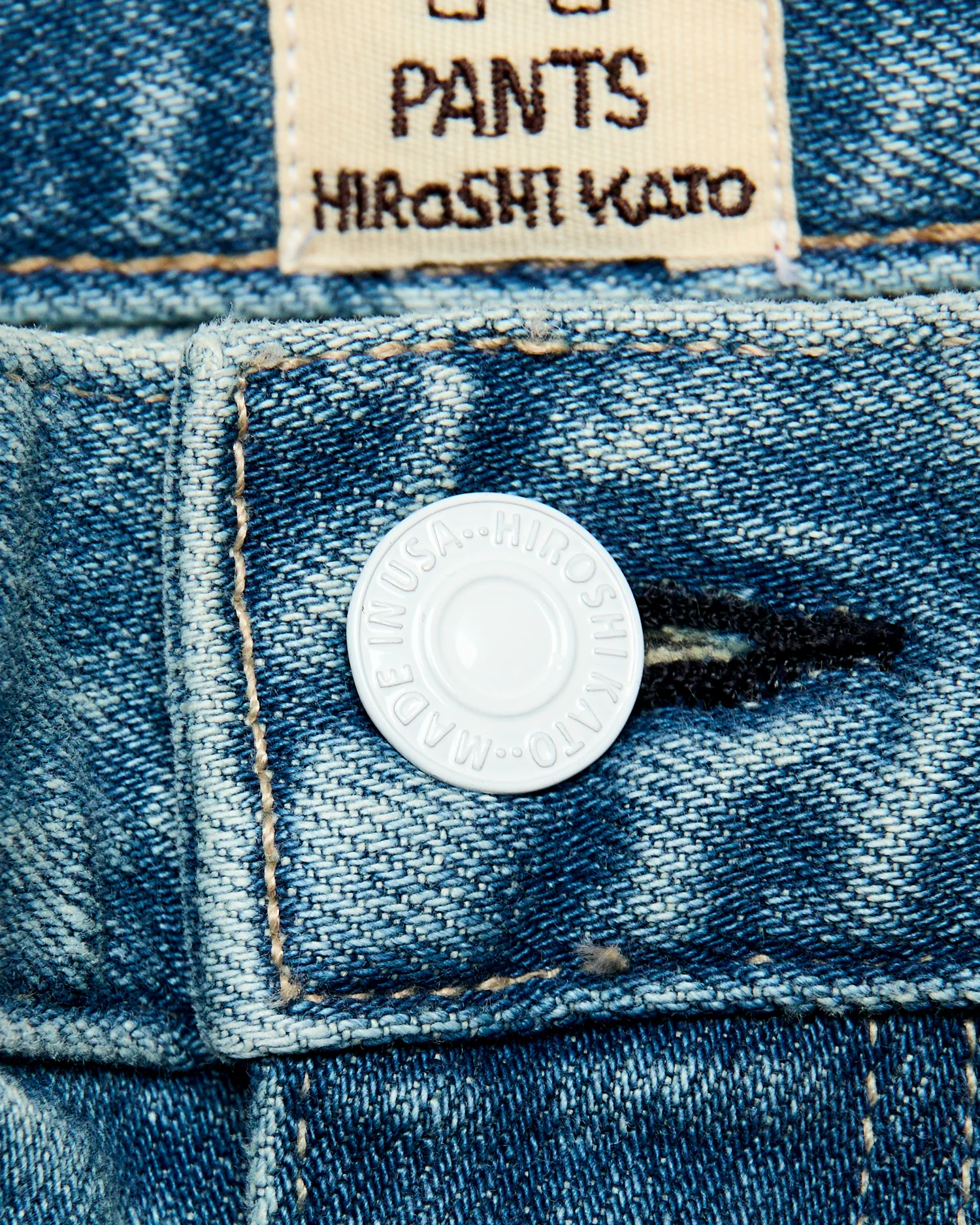 "Julian" 14oz Washed Indigo Stretch Selvedge Denim - Hammer Straight - Image 8