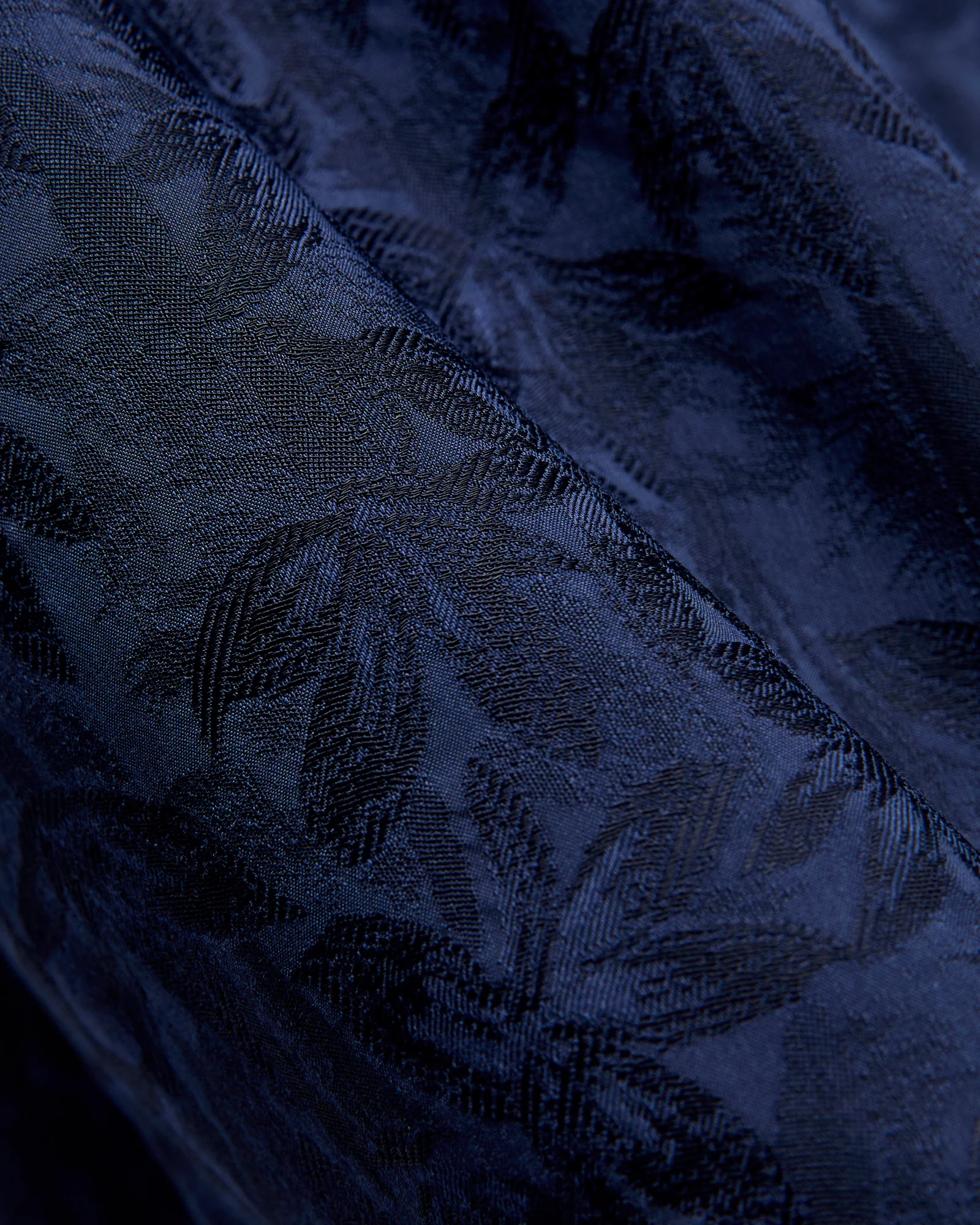 "Jungle Jacquard" Aloha Shirt in Navy - Image 2