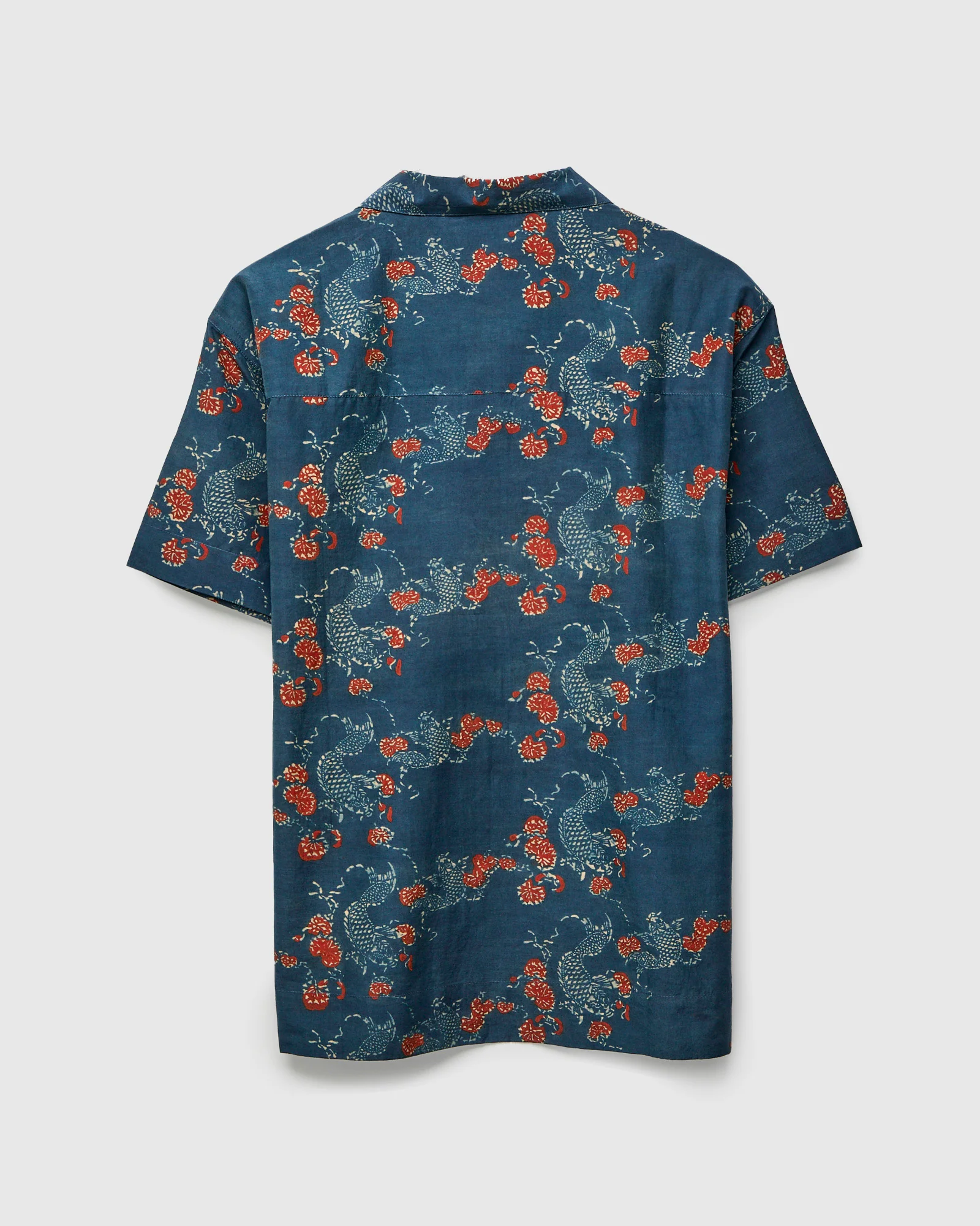Koi Lake Camp Shirt in Indigo Madder Silk - Image 2