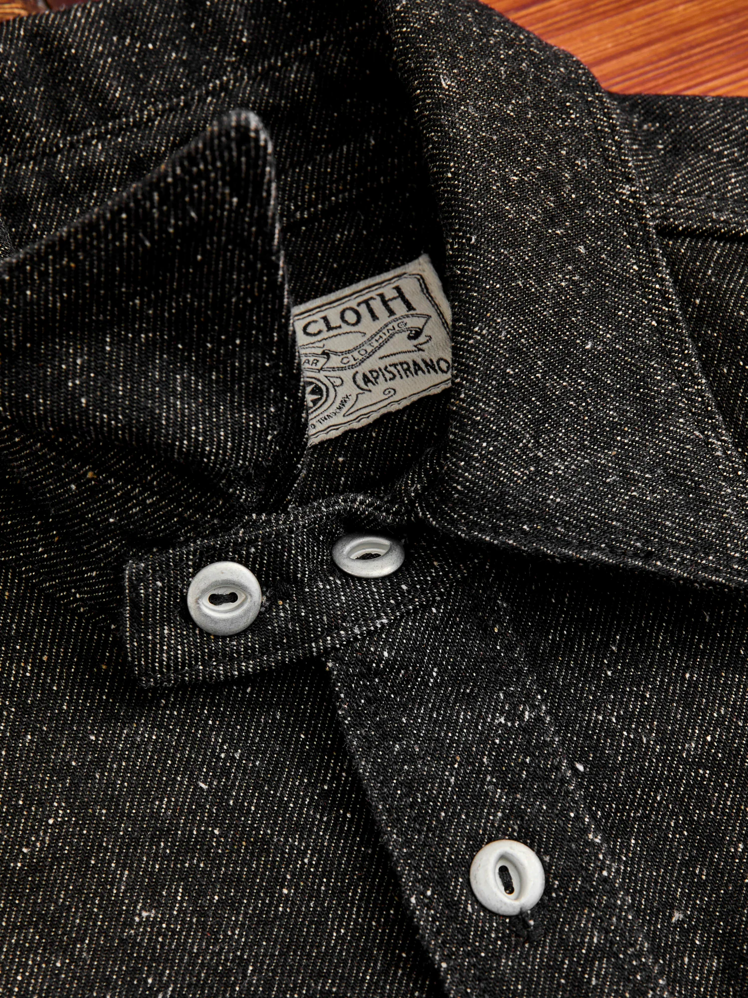 Lambert Work Shirt in Black Nep Denim - Image 5