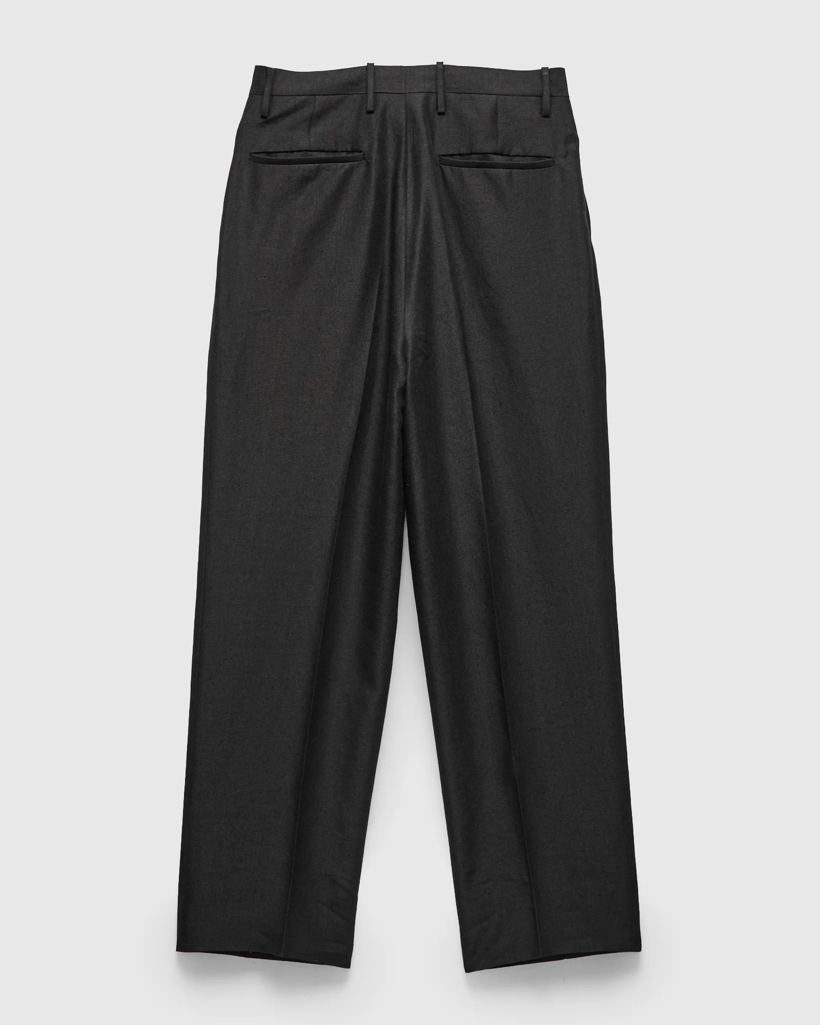 Linen Mohair Shoecut Slacks in Black - Image 2