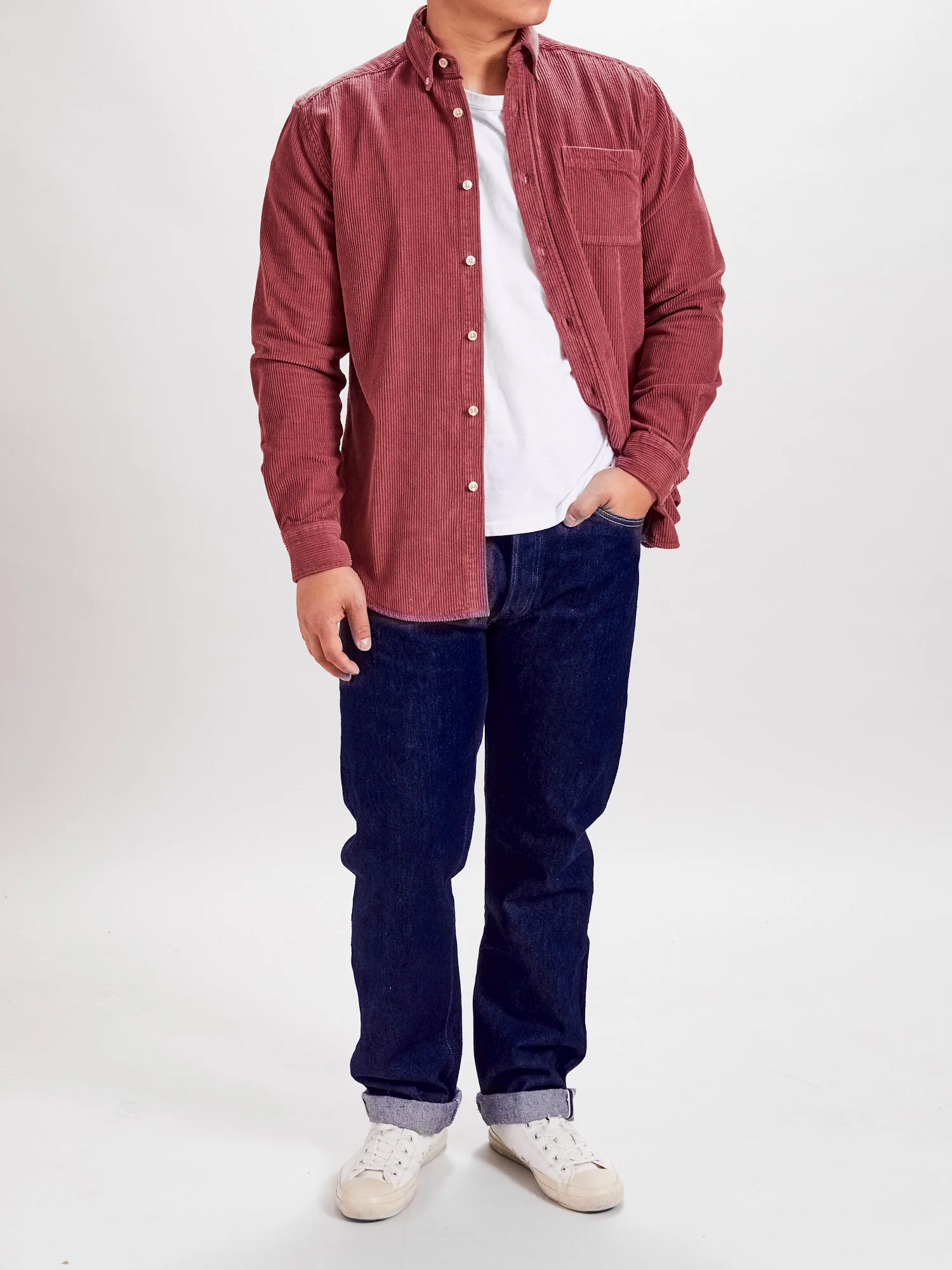 Lobo Button-Up Shirt in Bordeaux - Image 9