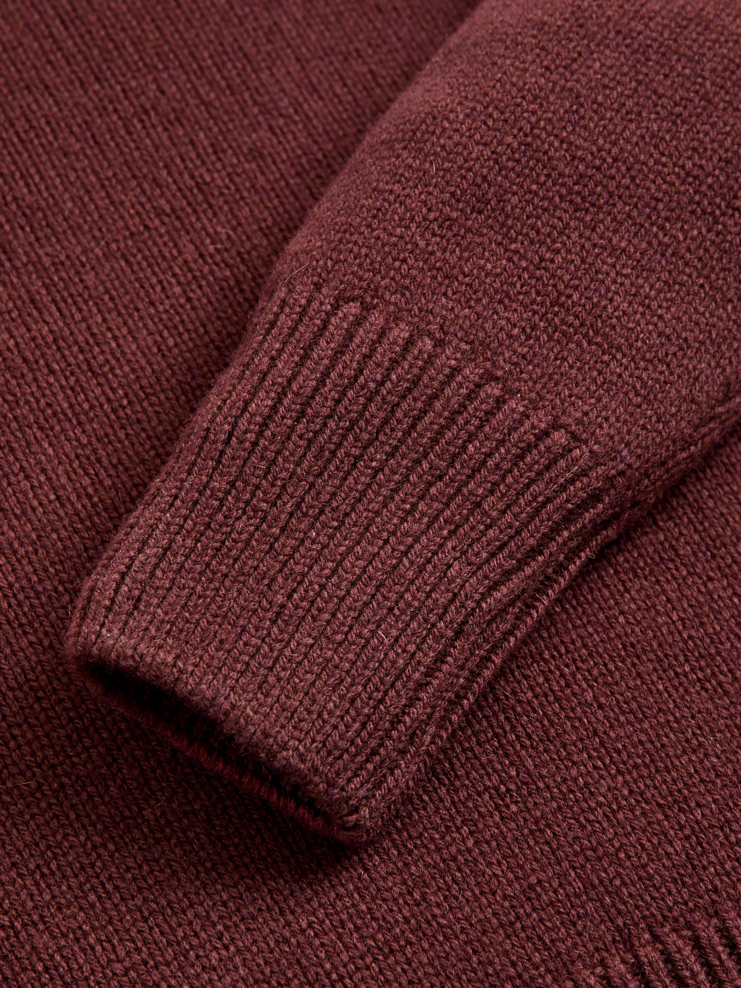 LOCC01 "Good Basics" Relaxed Fit Merino Cashmere Knit Sweater in Bark Brown - Image 6