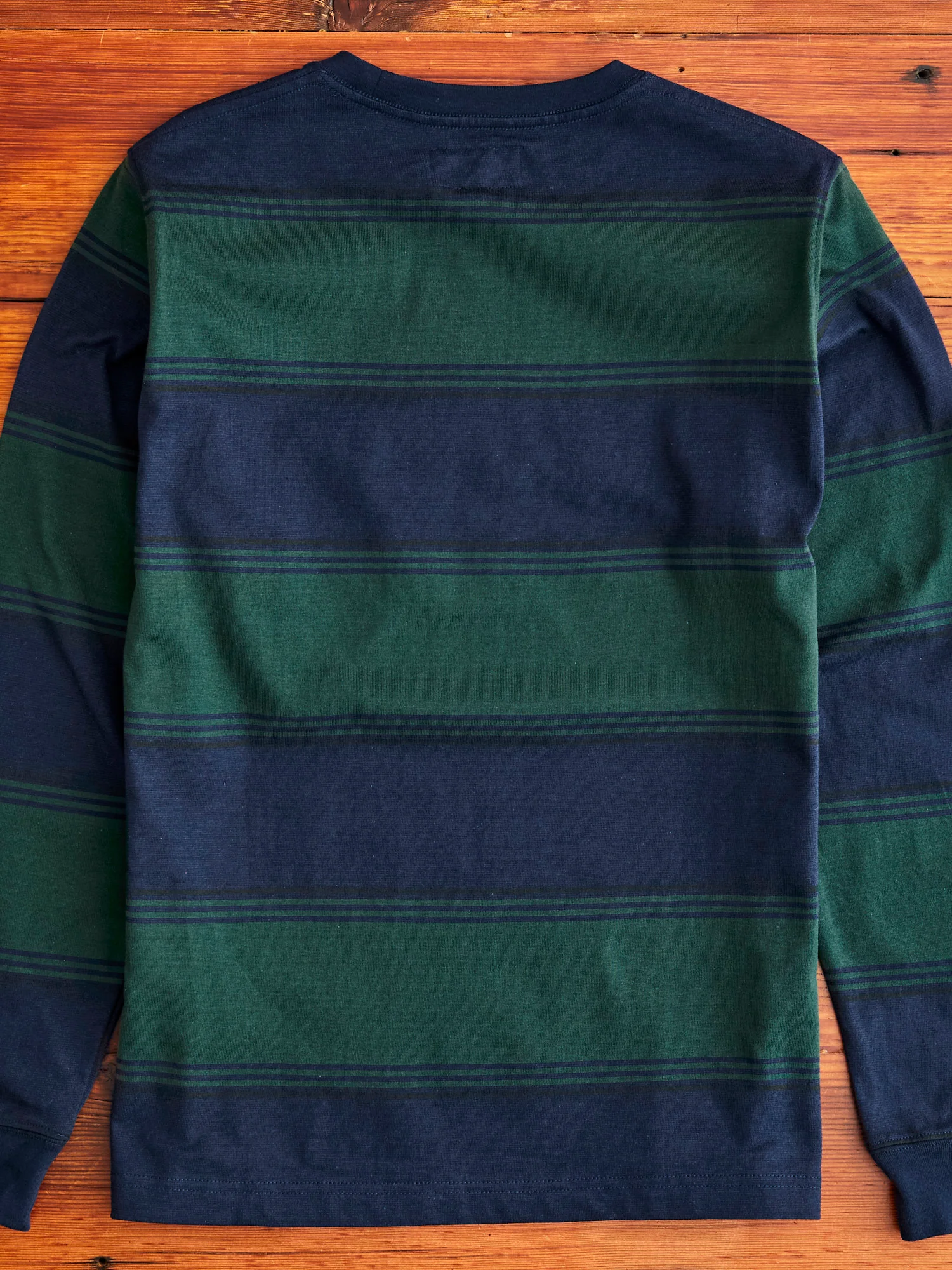 Long Sleeve Stripe Pocket T-Shirt in Navy - Image 7