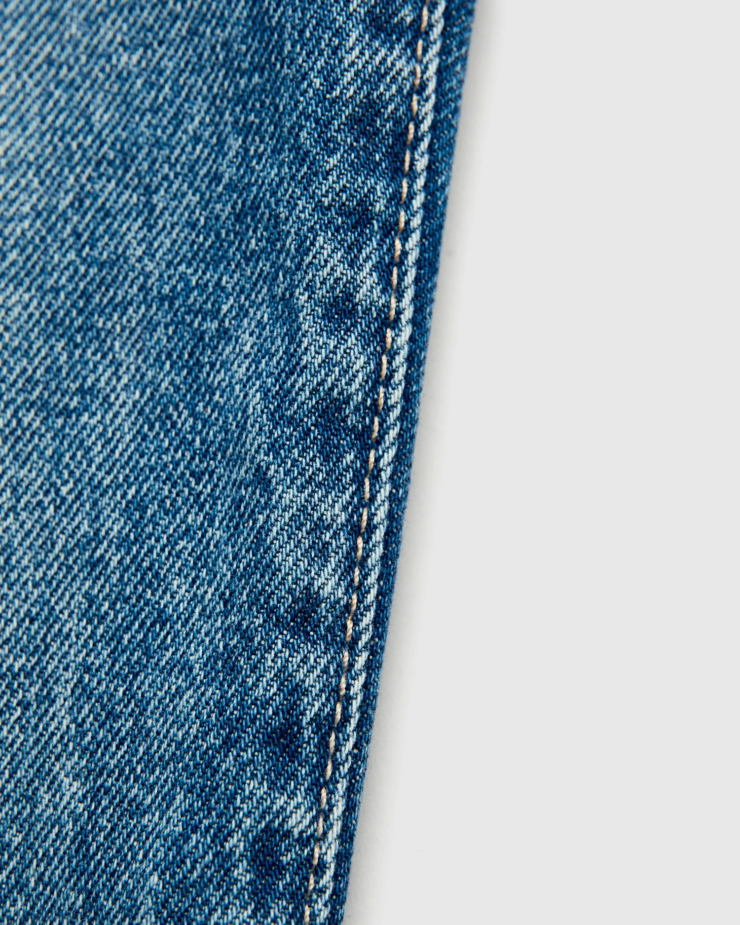 "Lou" 12.5oz Washed Natural Slub Selvedge Denim - Pen Slim - Image 9