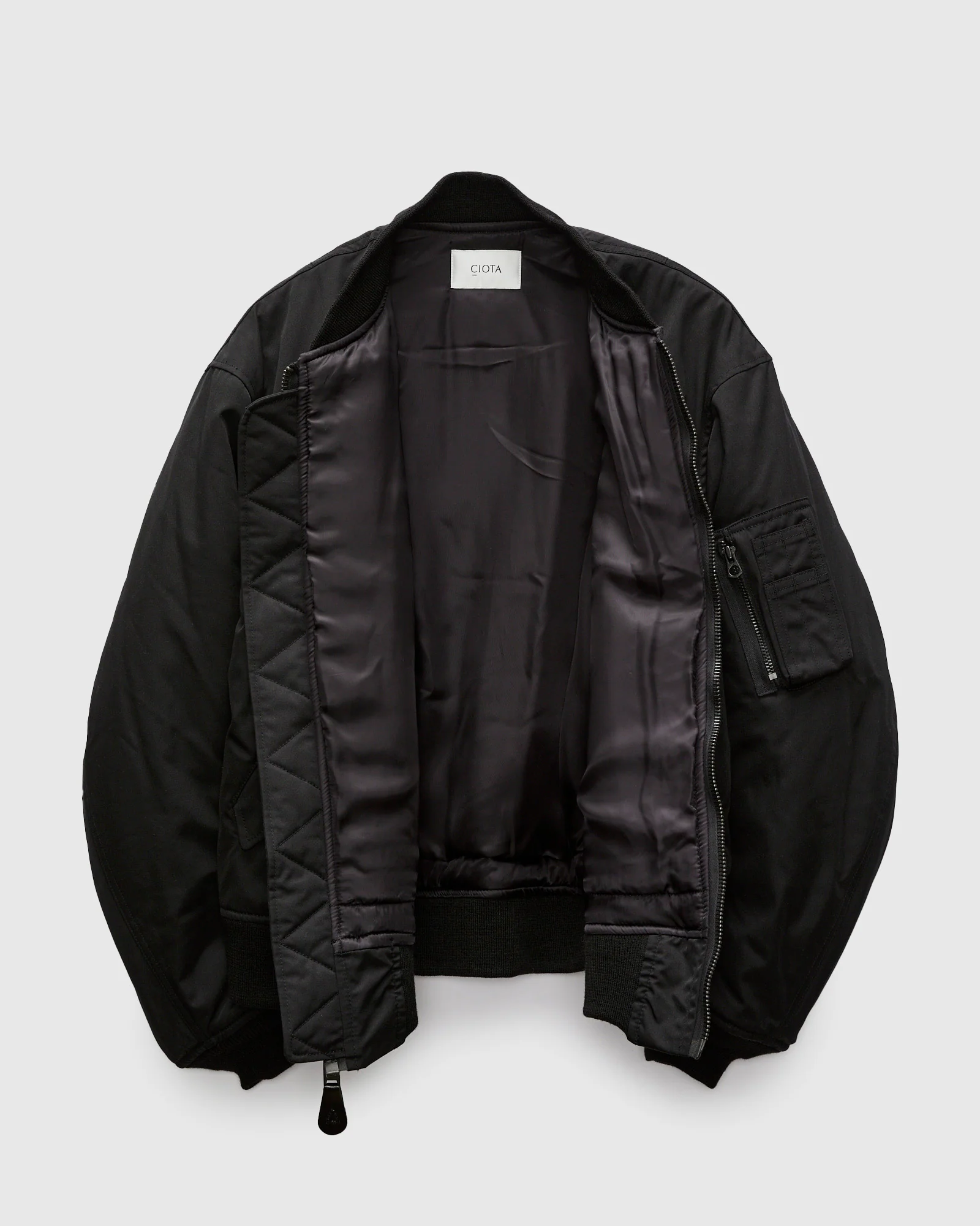 "Jet-Dyed" MA-1 Flight Jacket in Black - Image 2