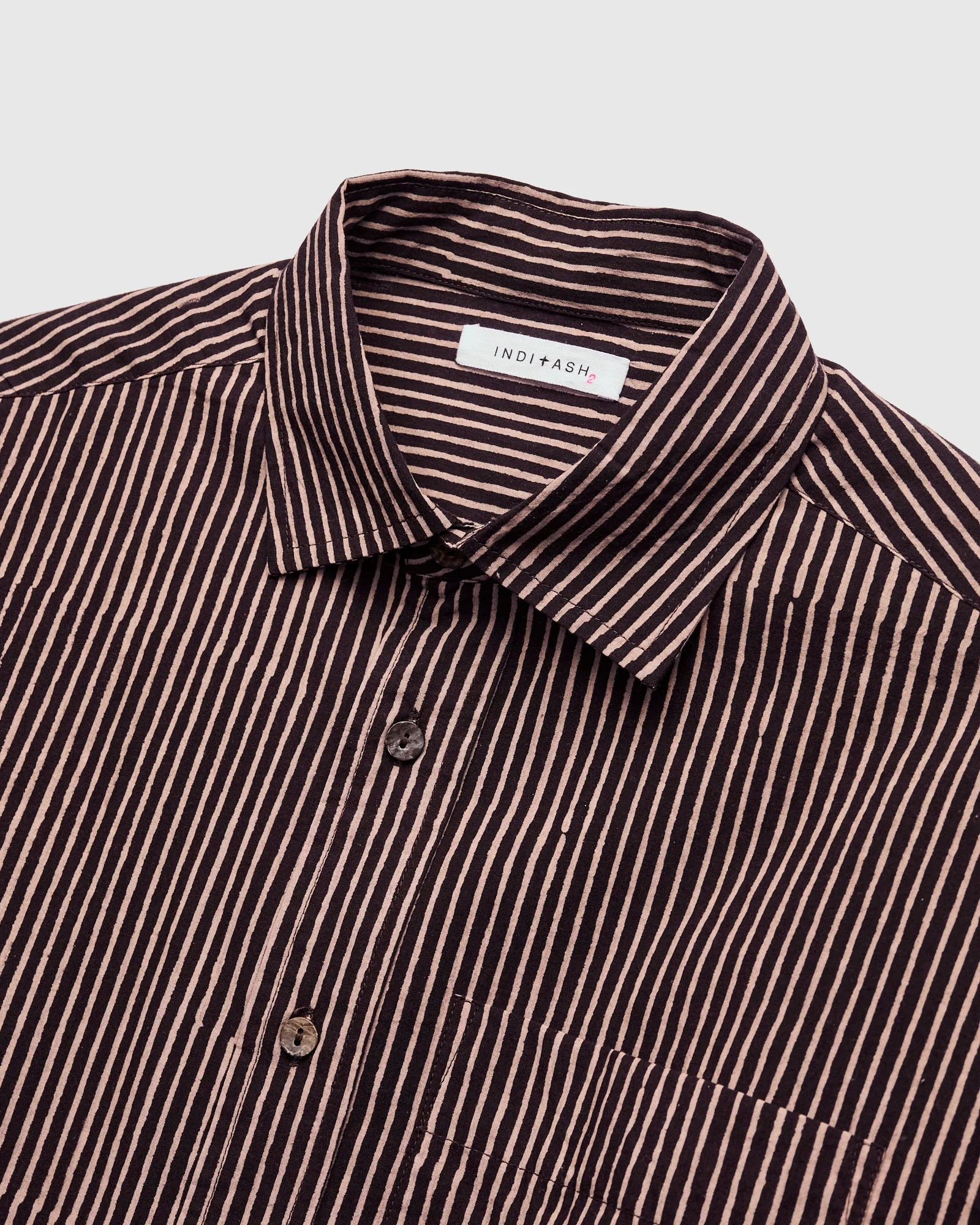 Matty Shirt in Iron/Myrobalan Block Print Stripe - Image 4