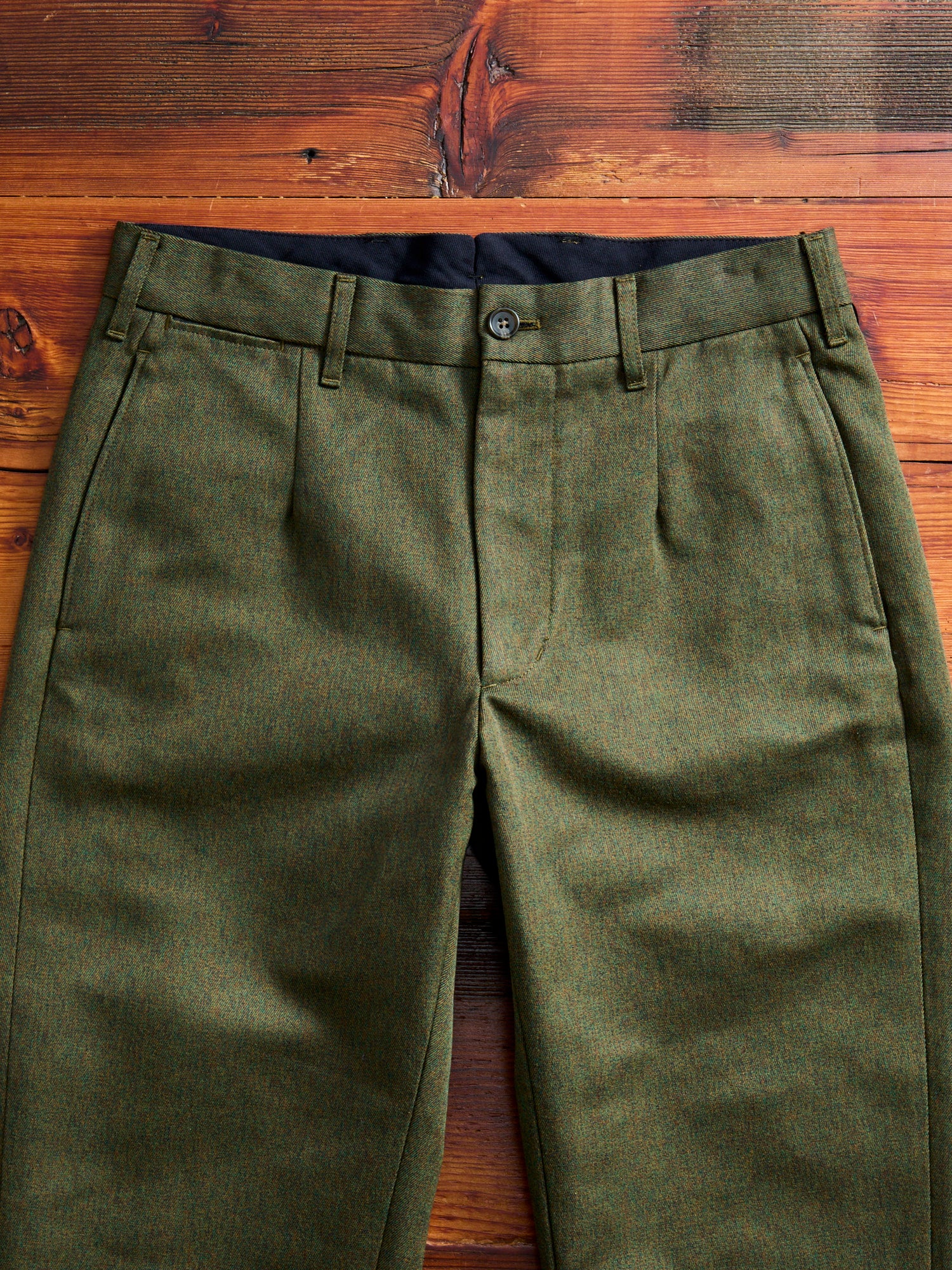 Melange Twill Andover Pants in Olive - Image 3