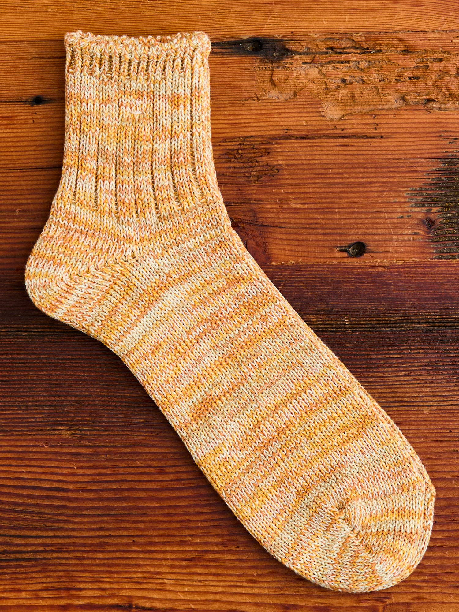 Melange Quarter Length Sock in Gold - Image 2