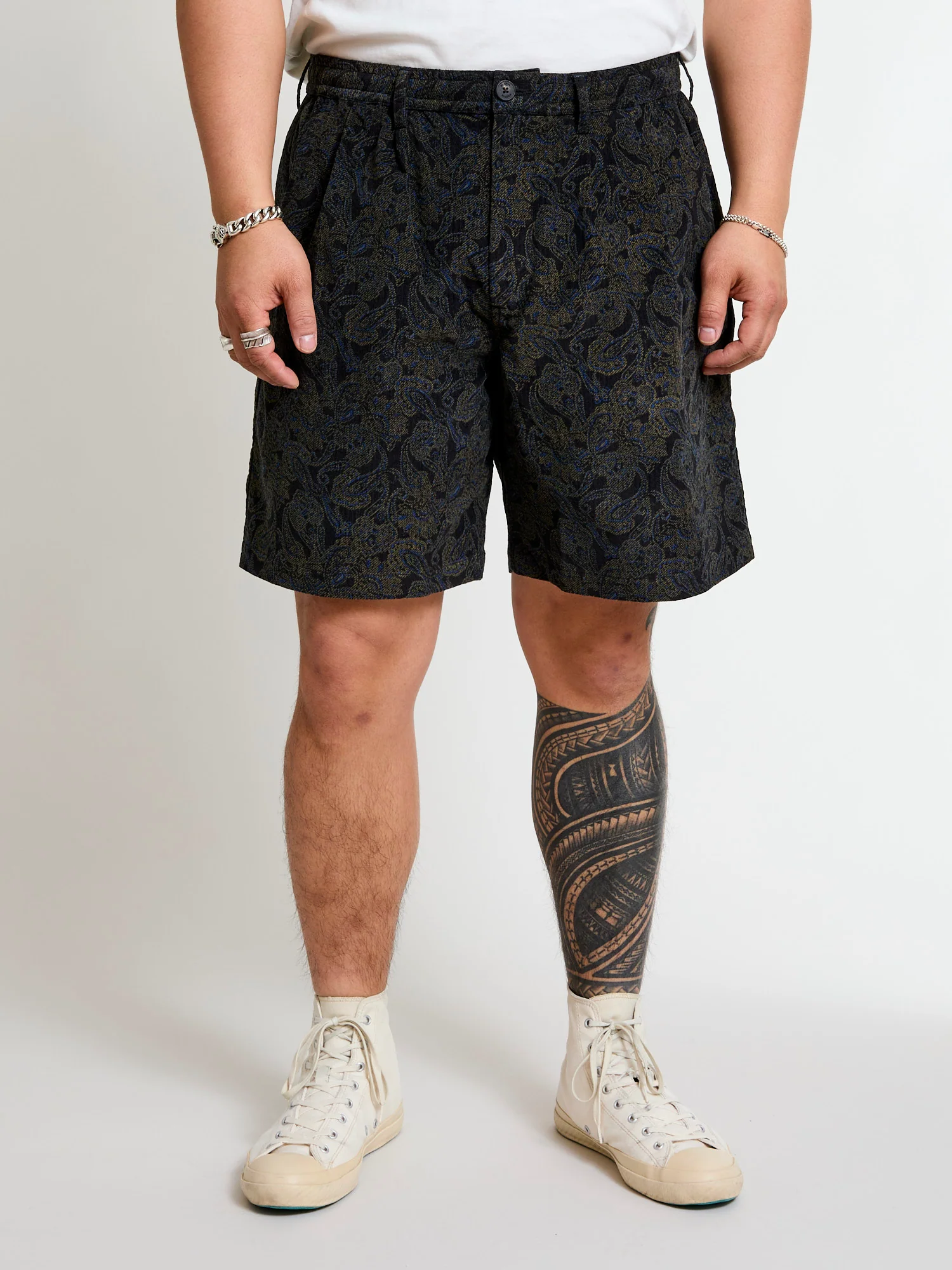 Mhor Shorts in Ink Paisley - Image 2