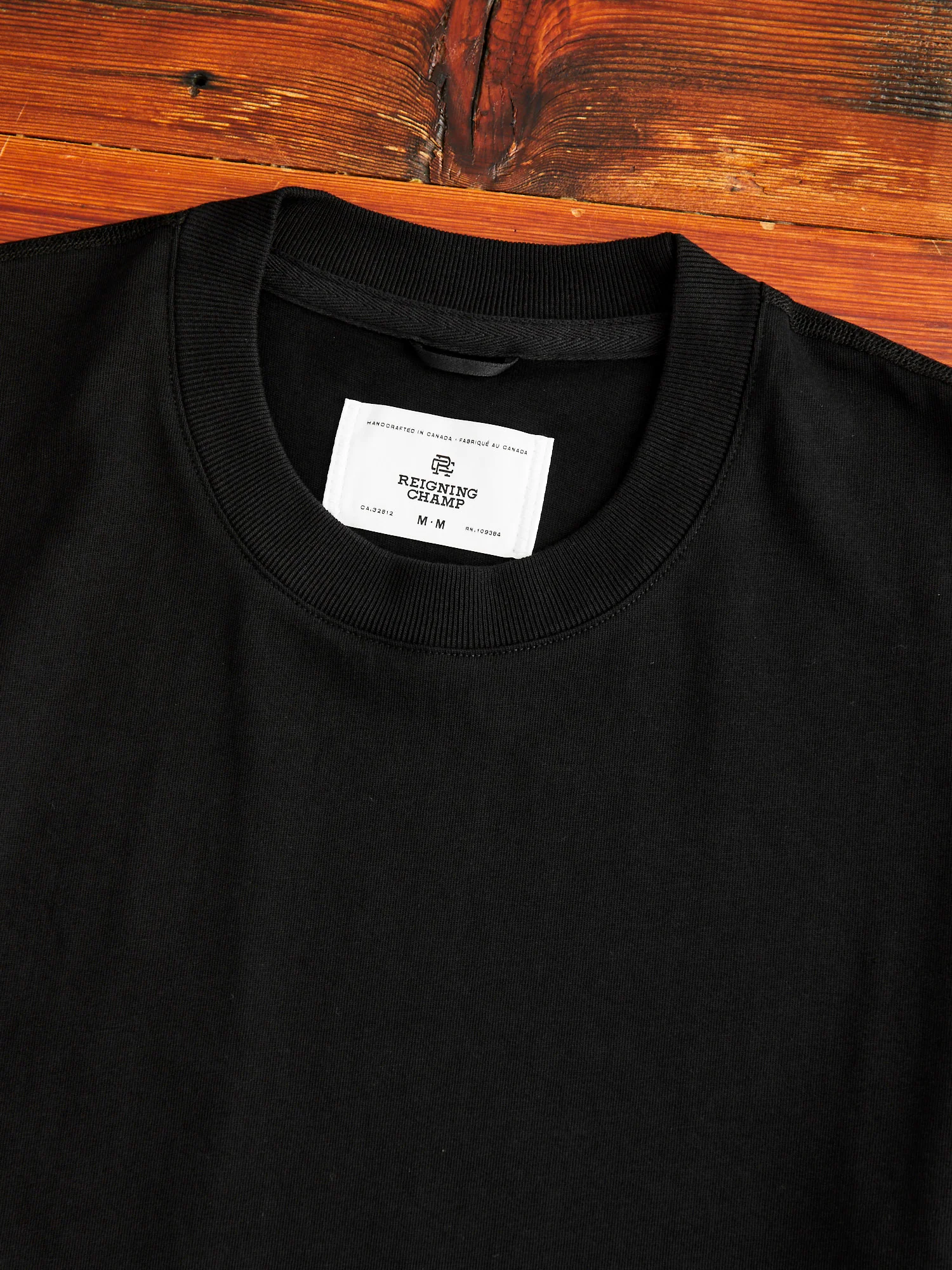 Midweight Jersey T-Shirt in Black - Image 3