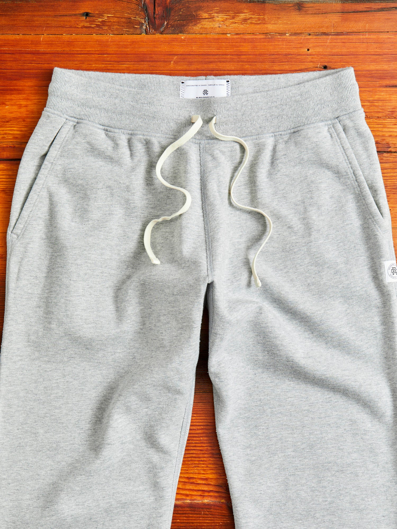 Midweight Terry Cuffed Sweatpant in Heather Grey - Image 2