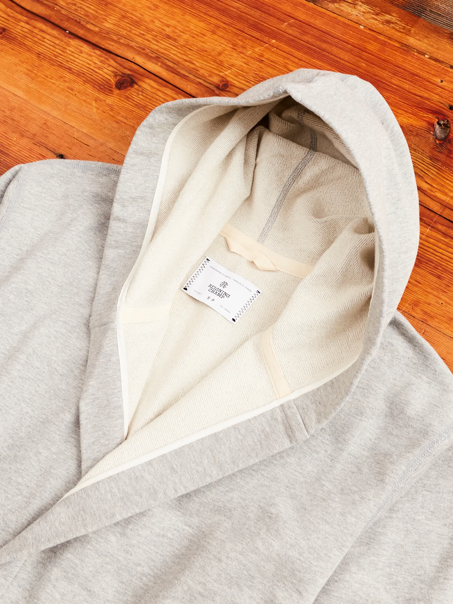 Midweight Terry Hooded Robe in Heather Grey - Image 4