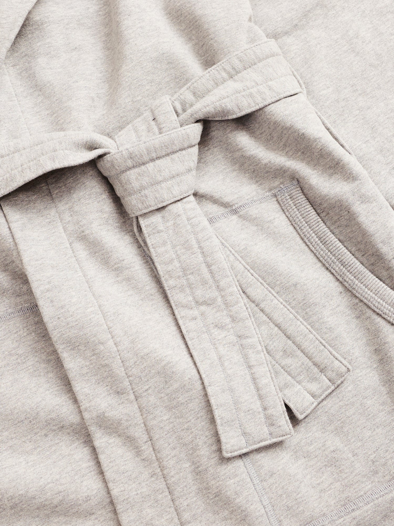 Midweight Terry Hooded Robe in Heather Grey - Image 7