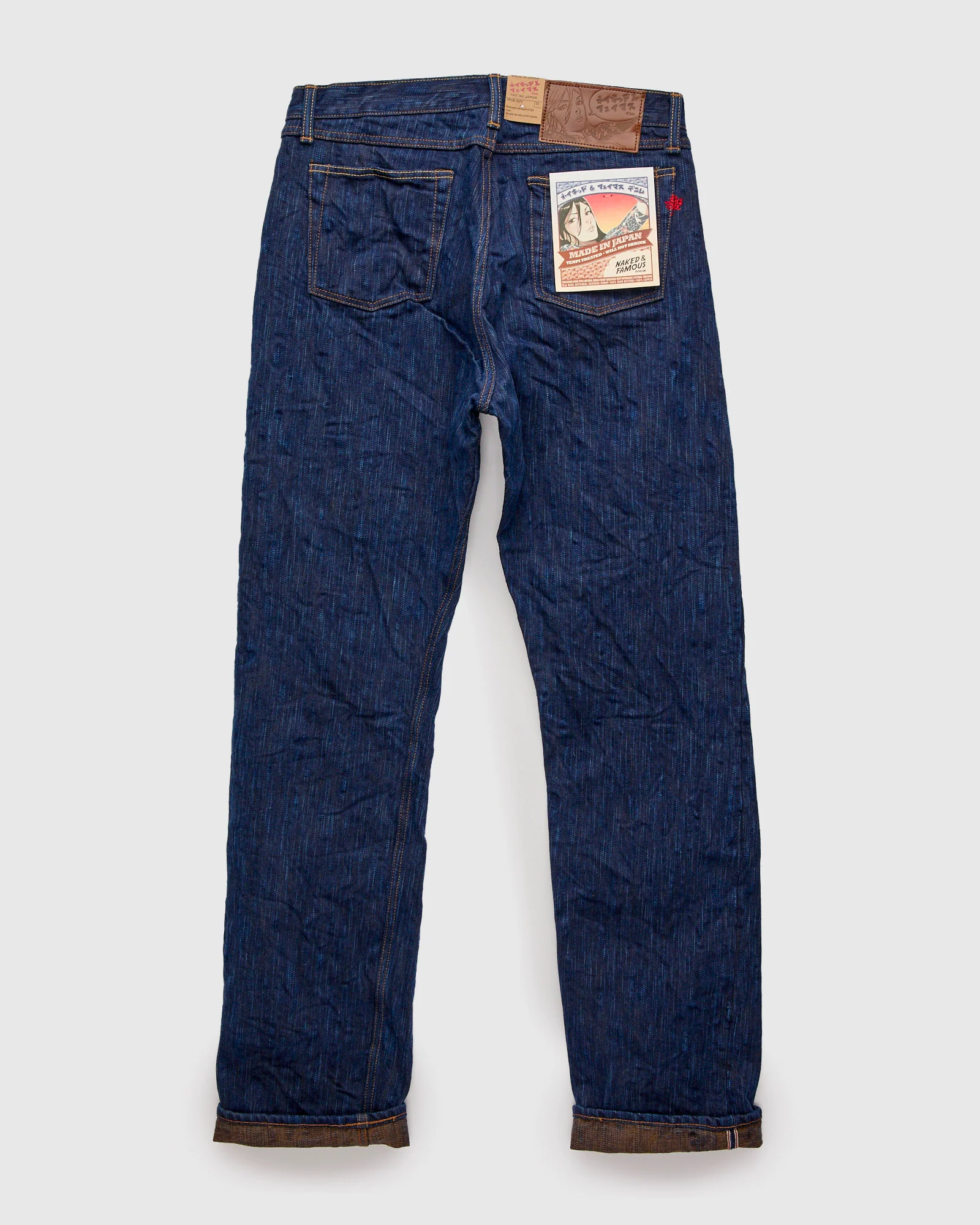MIJ15 "Hand Dyed Natural Indigo x Kakishibu" 15oz Selvedge Denim - True Guy Fit - Image 3