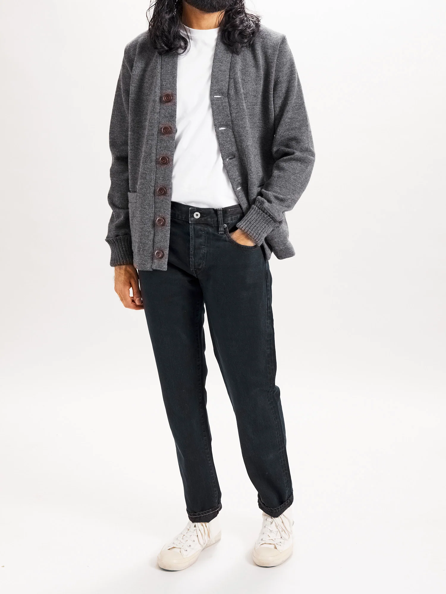 "Miles" 12.5oz Natural Slub Black Overdye Selvedge Denim - Pen Slim - Image 11