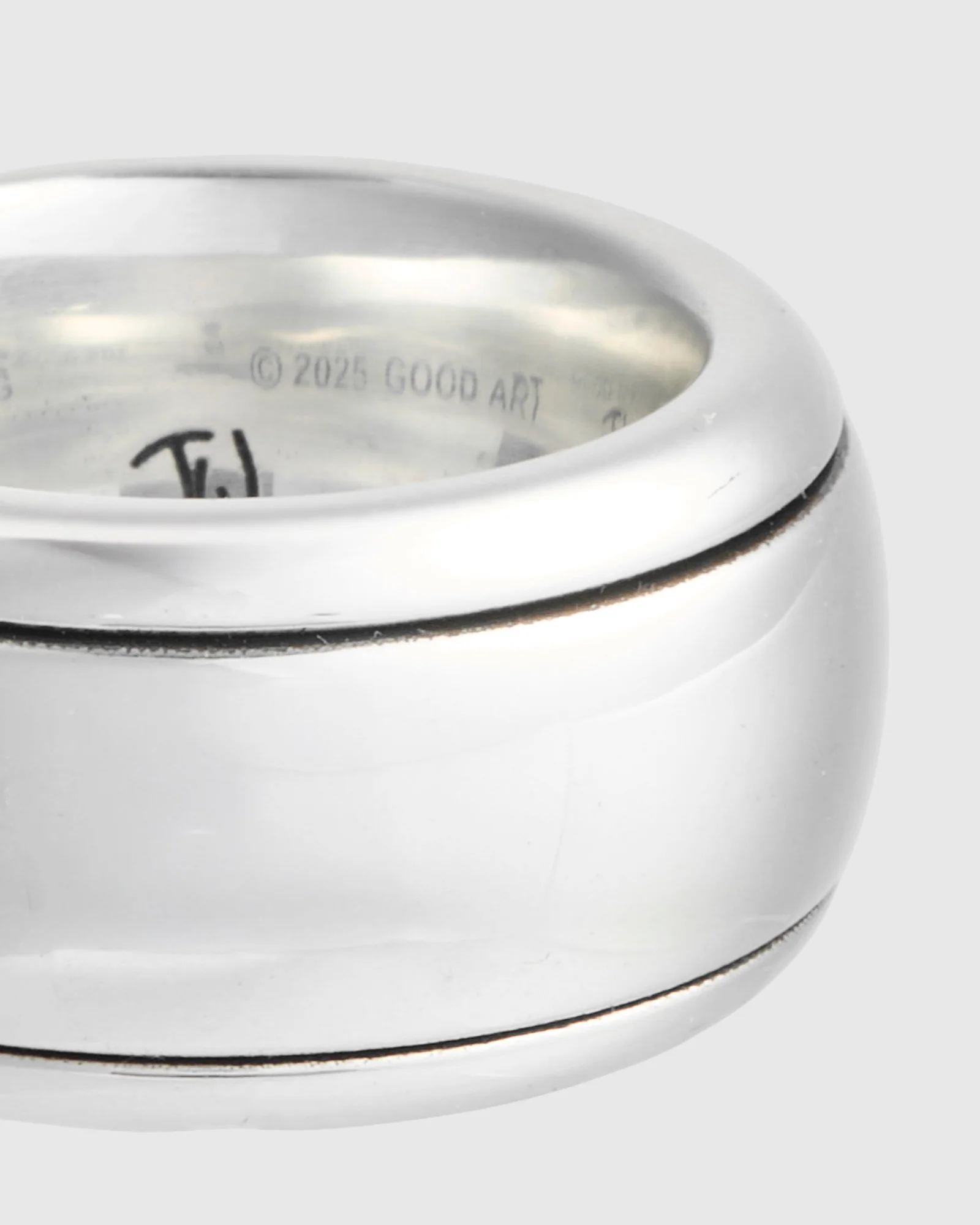 Model 33 Clicker Ring Smooth in Sterling Silver - Image 2