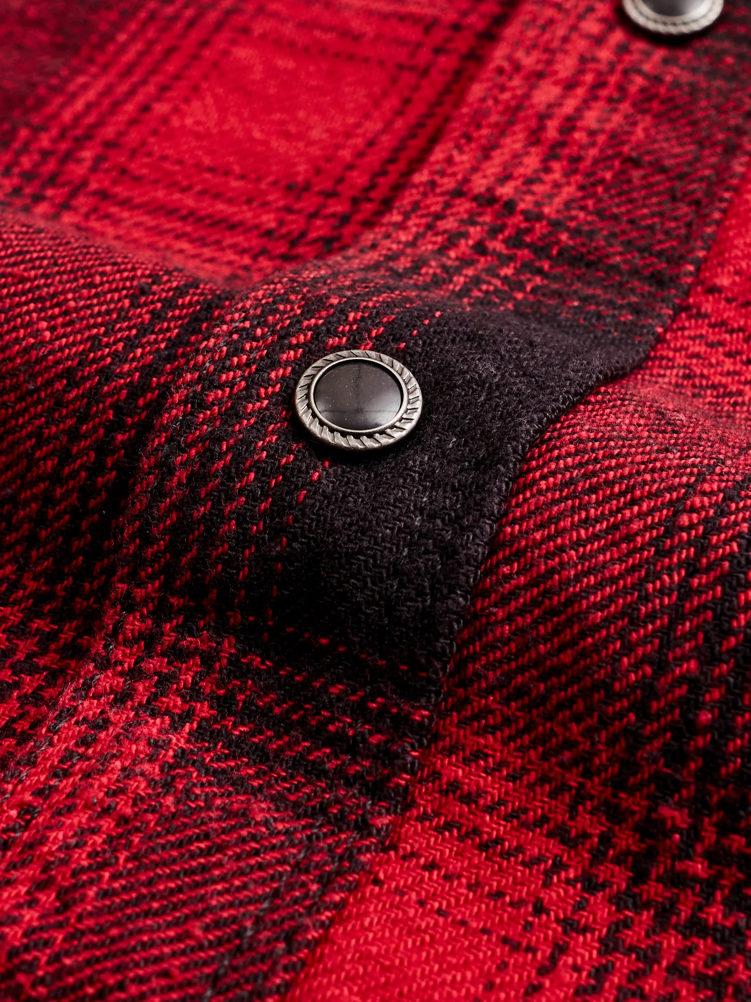Modern Western Shirt in Red Shadow Check - Image 4