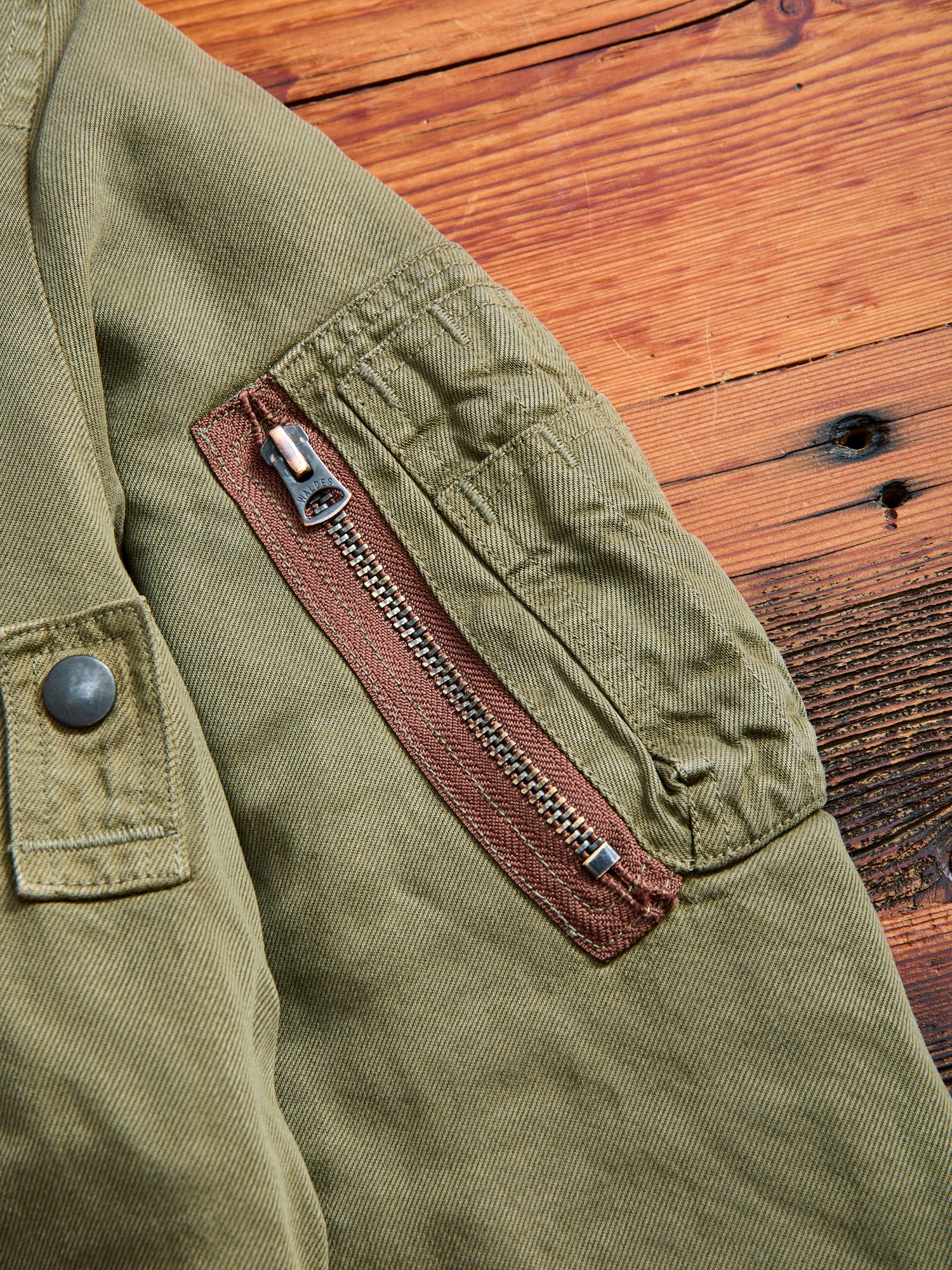 MSP-4025 Vintage Wash MA-1 Jacket in Army Green - Image 9