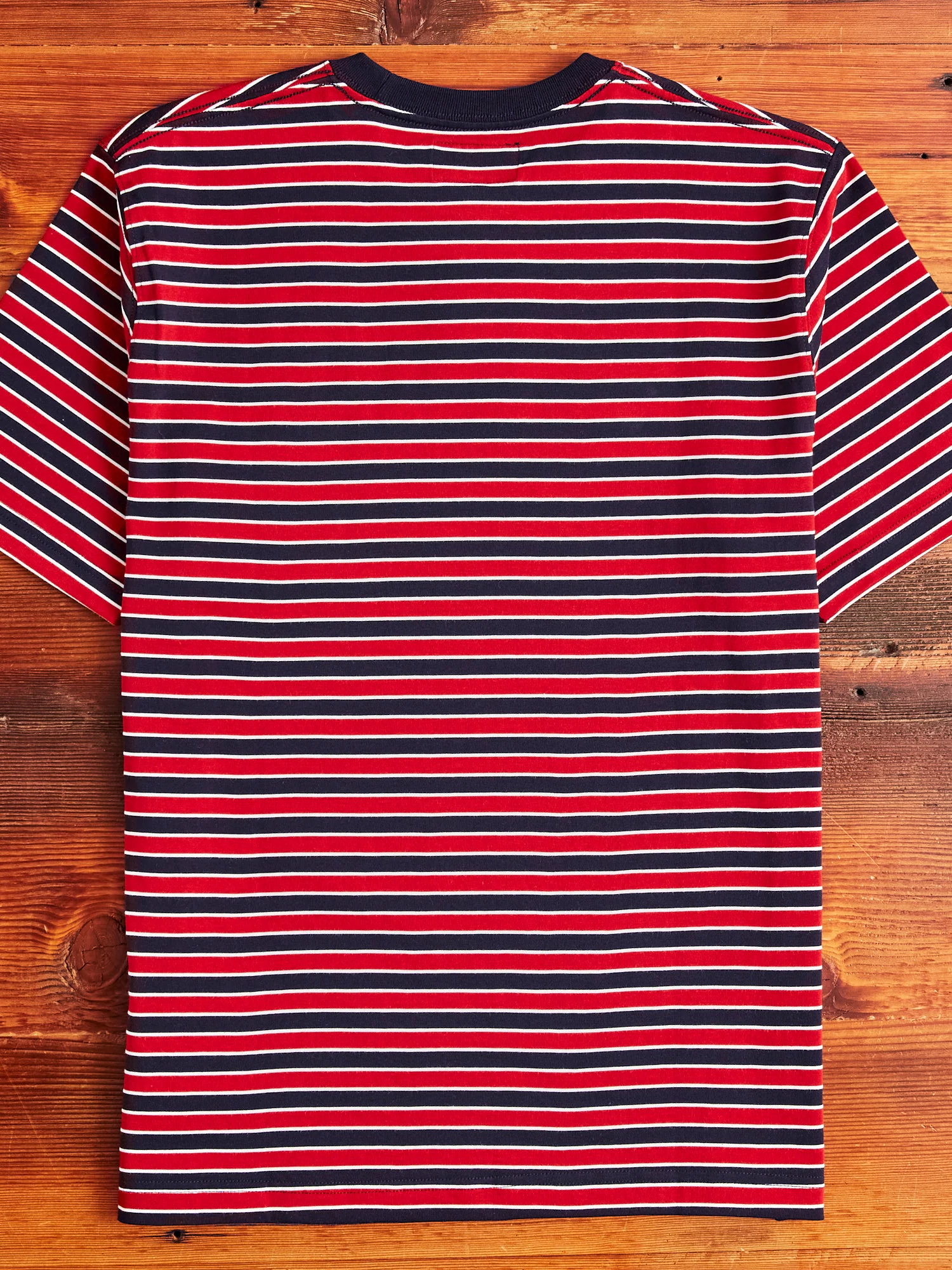 Multistripe Pocket T-Shirt in Navy - Image 7