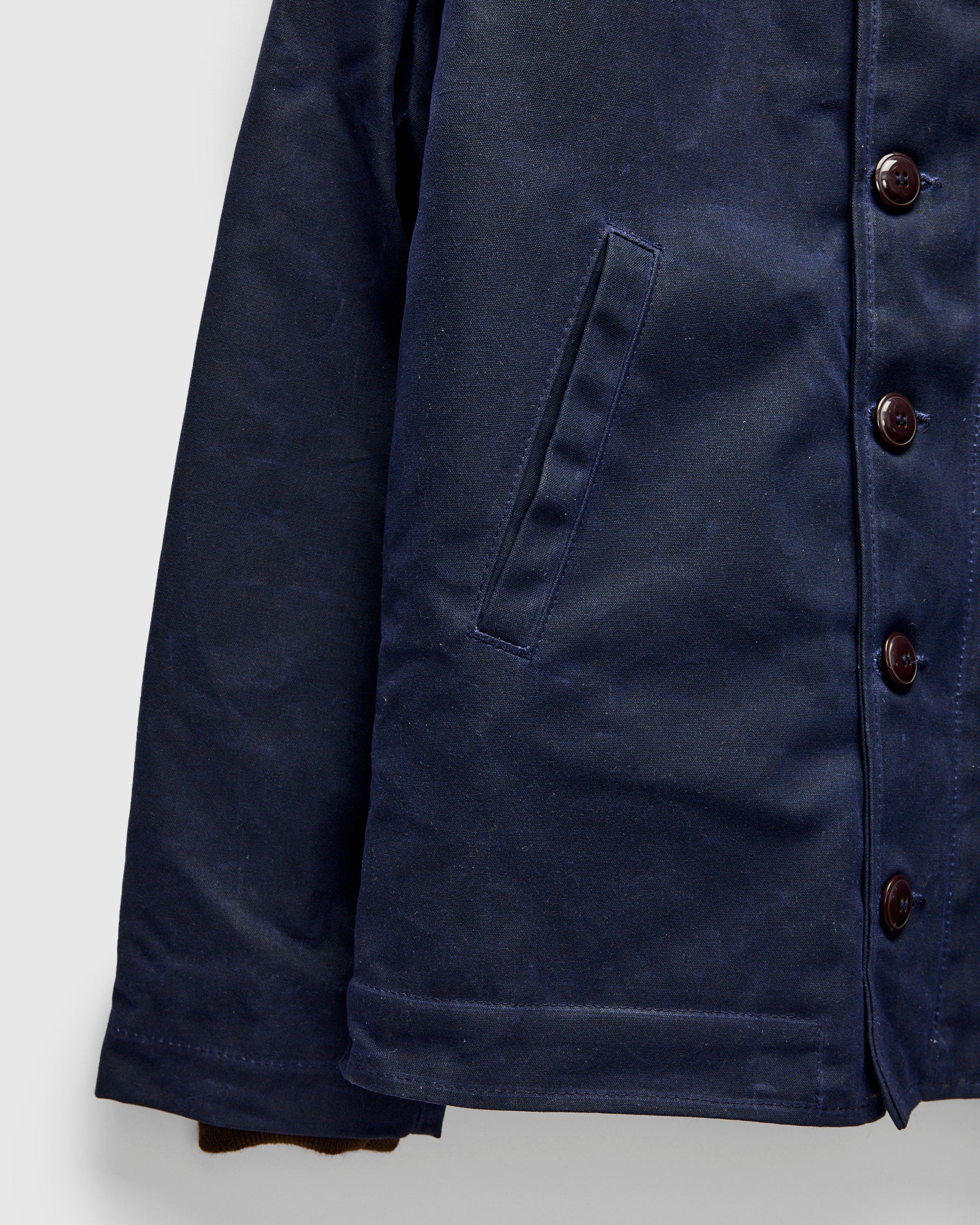 N-1 Deck Jacket in Navy/Brown - Image 6