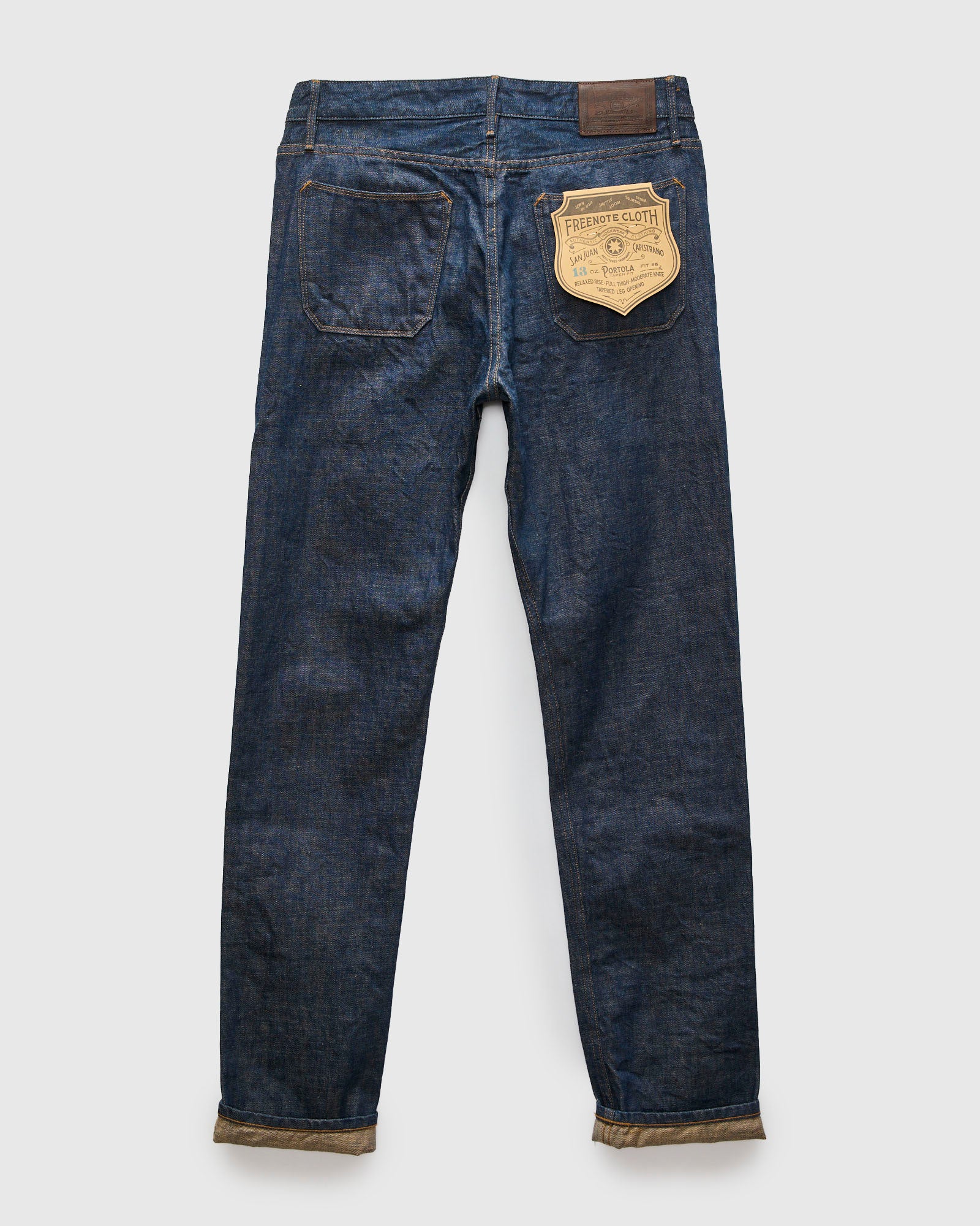 "Natural Rinsed Portola" 13oz Selvedge Denim - Tapered Fit - Image 3