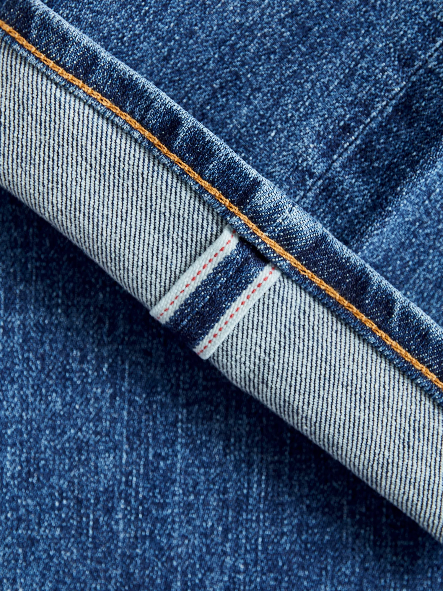 "Neil" 10.5oz Indigo Washed Stretch Selvedge Denim - Pen Slim - Image 7