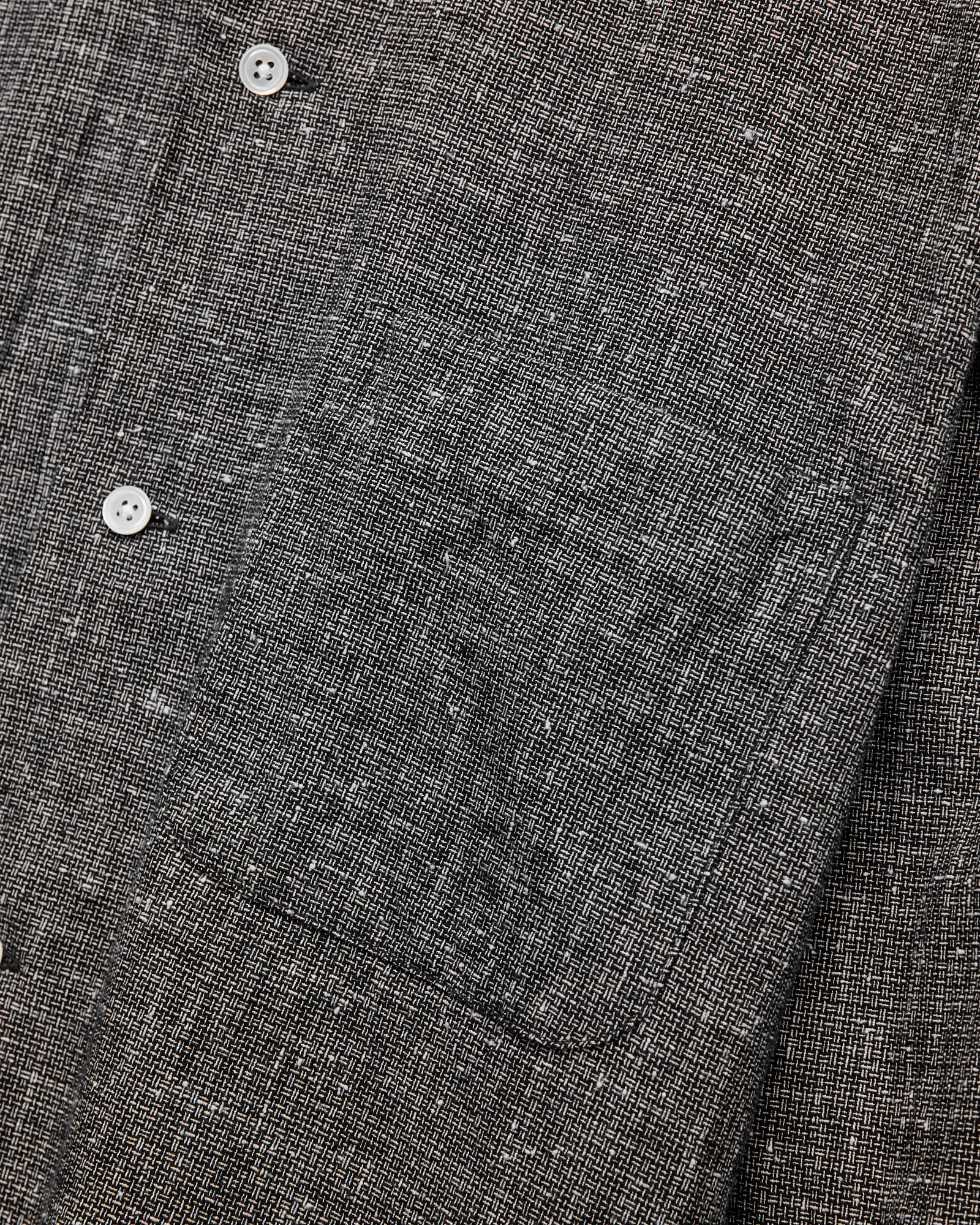 Nep Check Linen Button-Down Shirt in Charcoal - Image 5