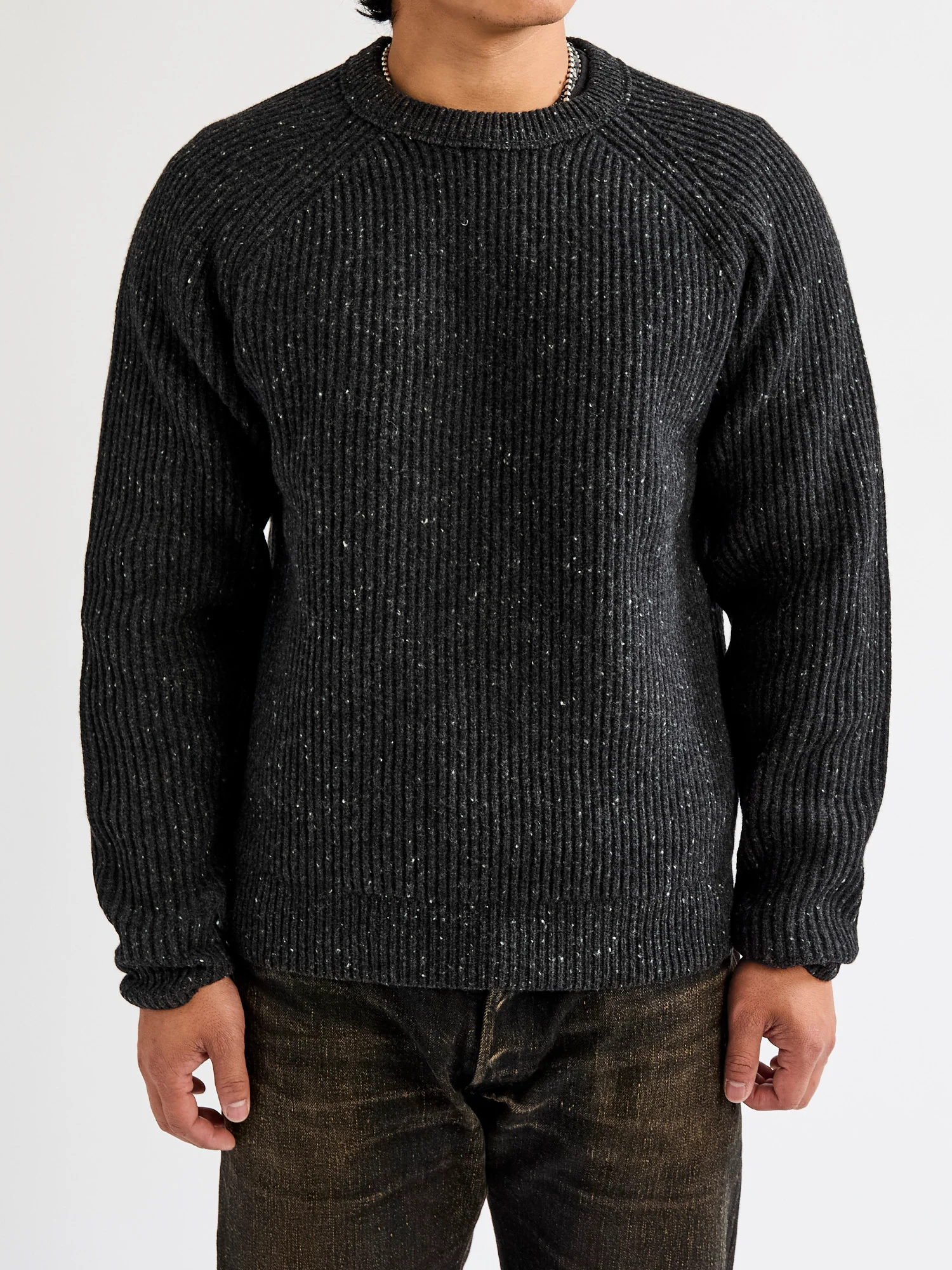 Nep Merino Kenny Crewneck in Black - Image 2
