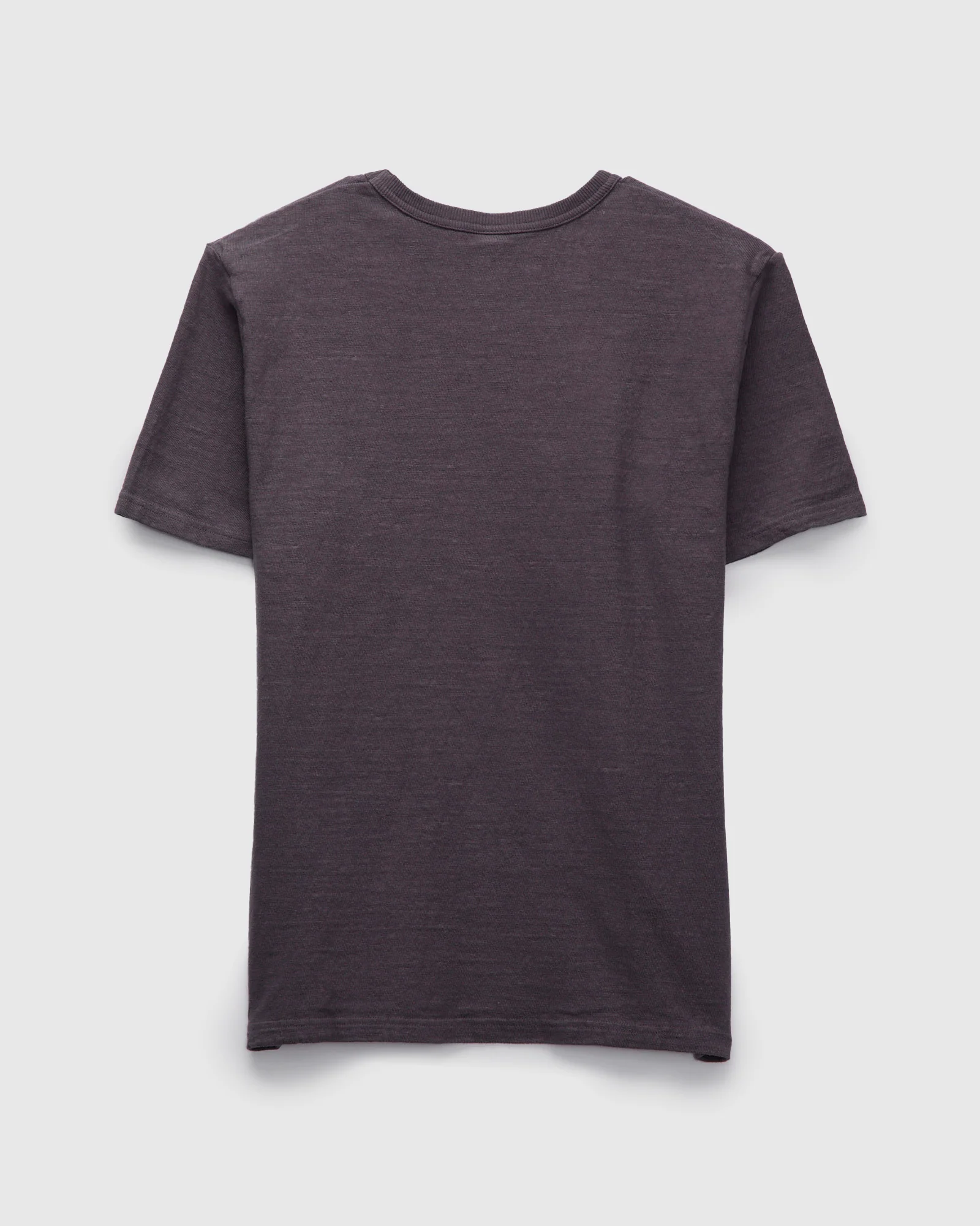 No. 8 Slub Nep Short Sleeve T-Shirt in Purple Navy - Image 3