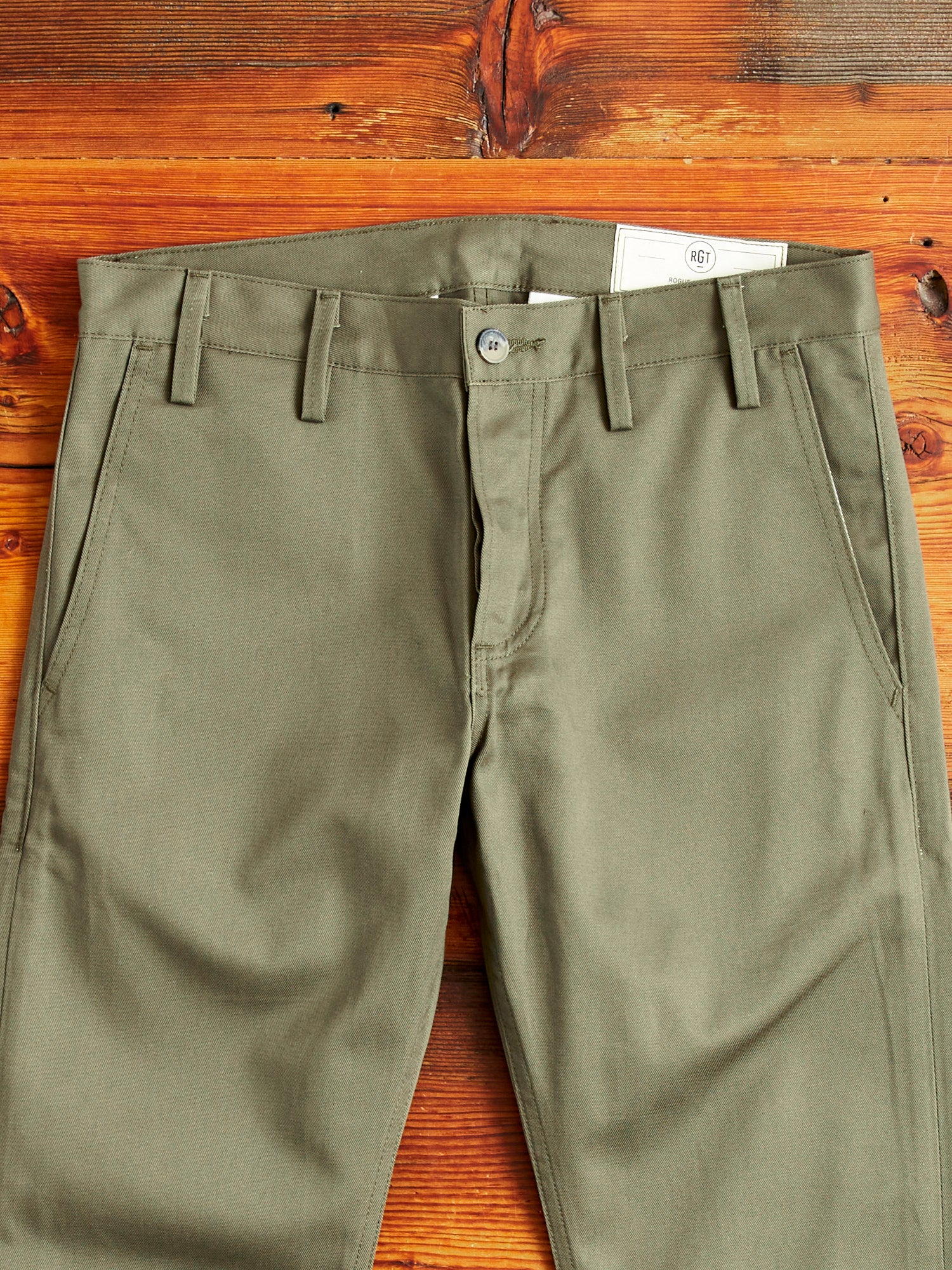 "Officer Trouser" in Olive Twill - Image 3