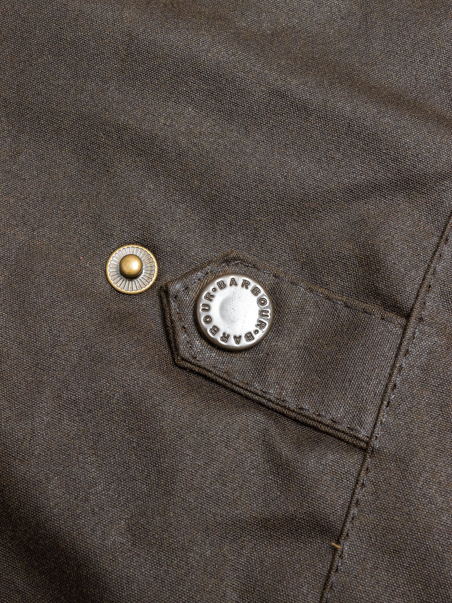 "Ogston" Wax Jacket in Olive - Image 17