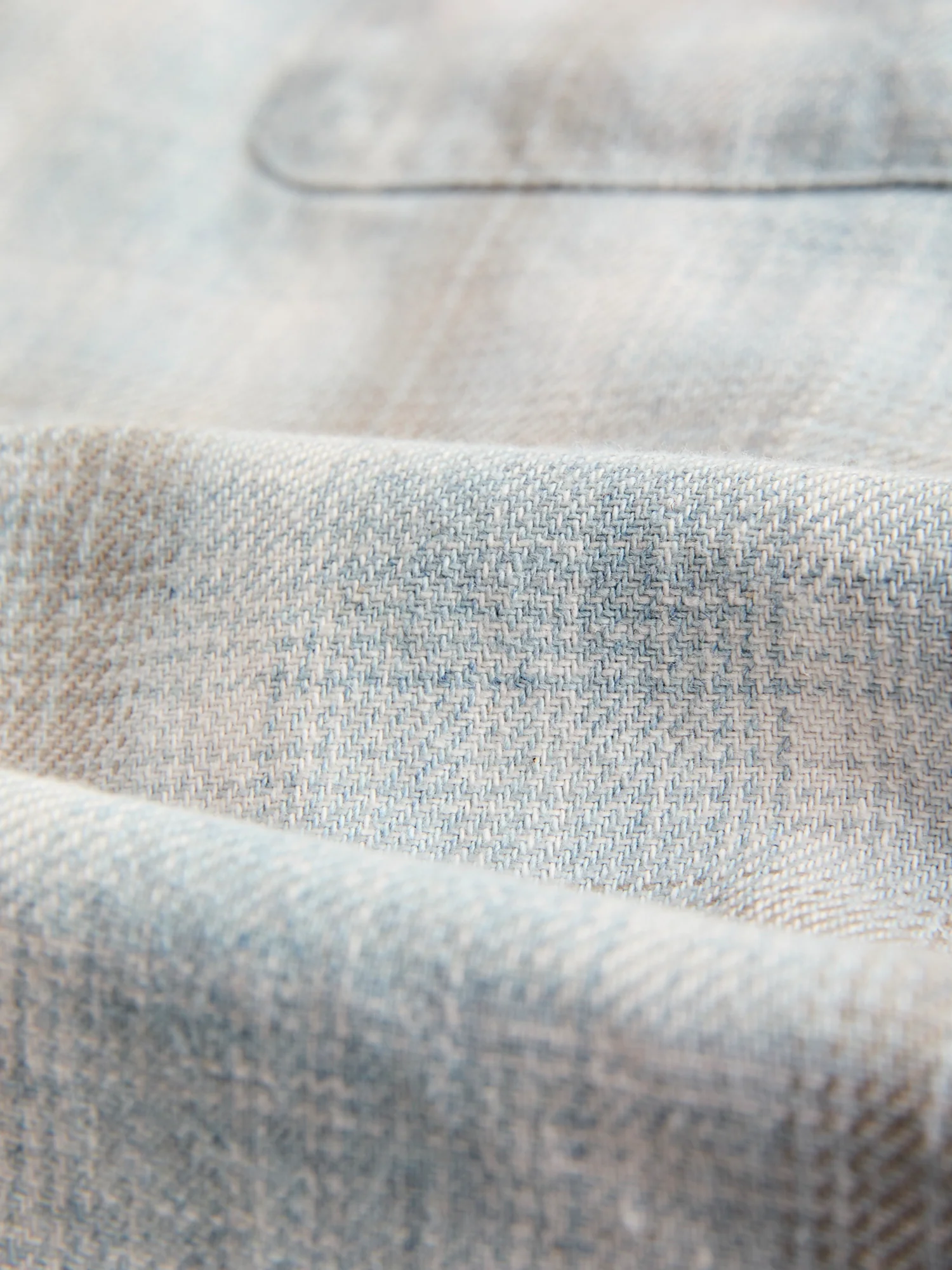 Open Collar Indigo Ombre Button-Down Shirt in Grey - Image 8