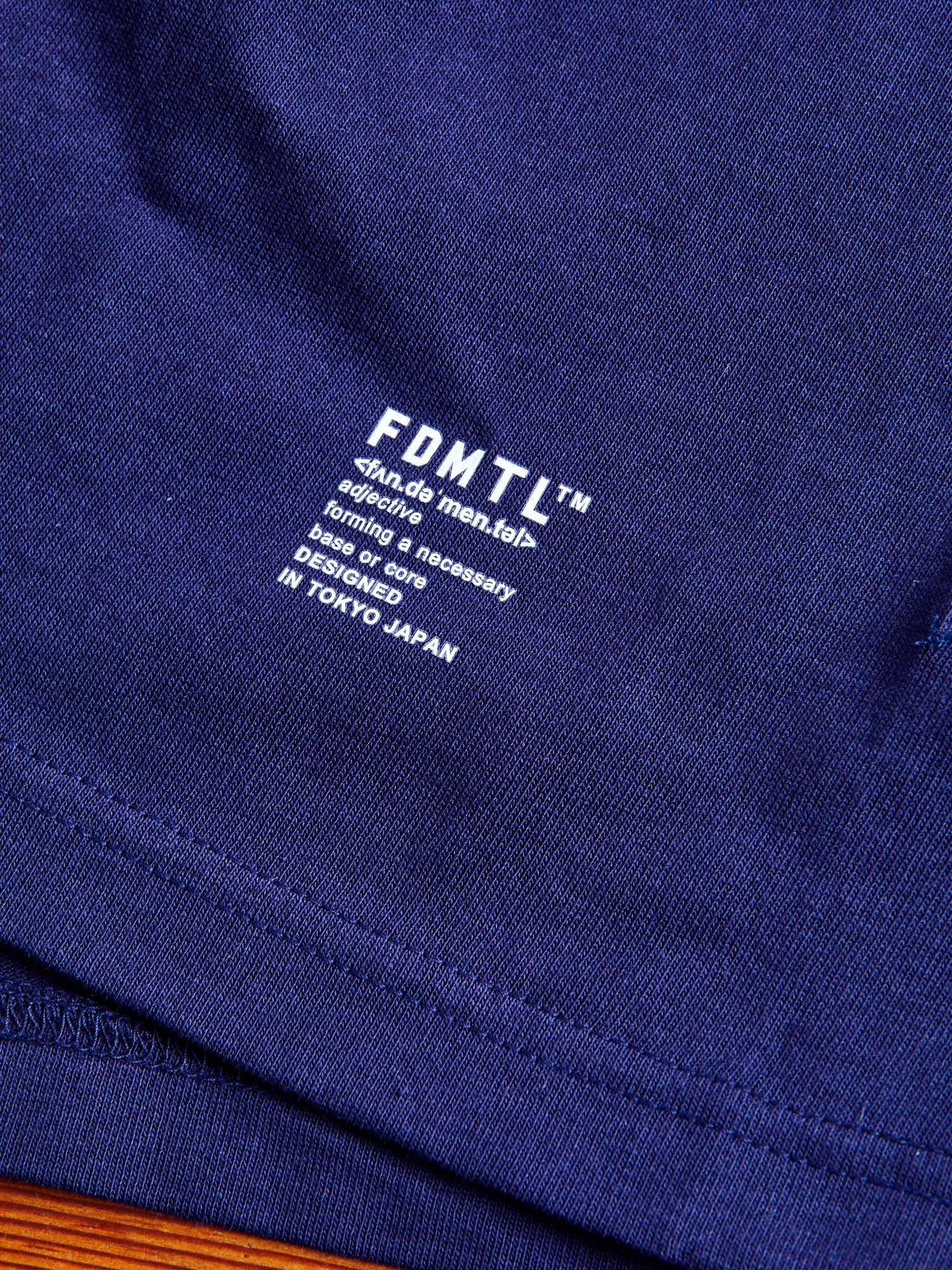 Origami Pocket T-Shirt in Stitched Indigo - Image 7