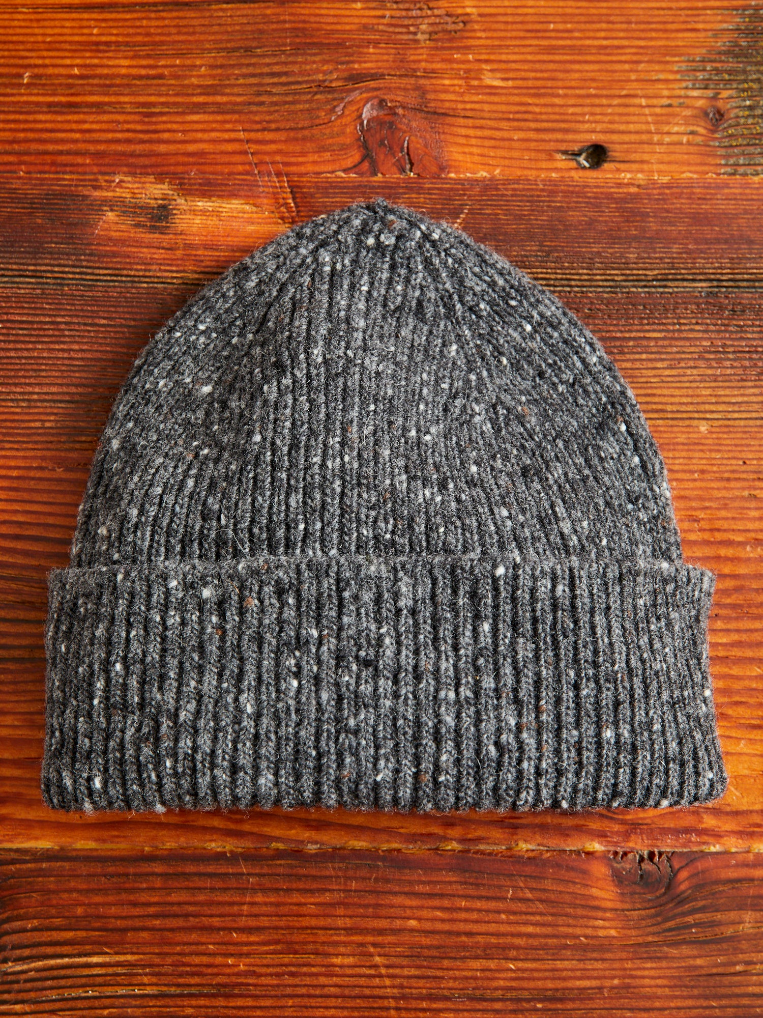 "Out of the Blue" Wool Beanie in Charcoal - Image 3