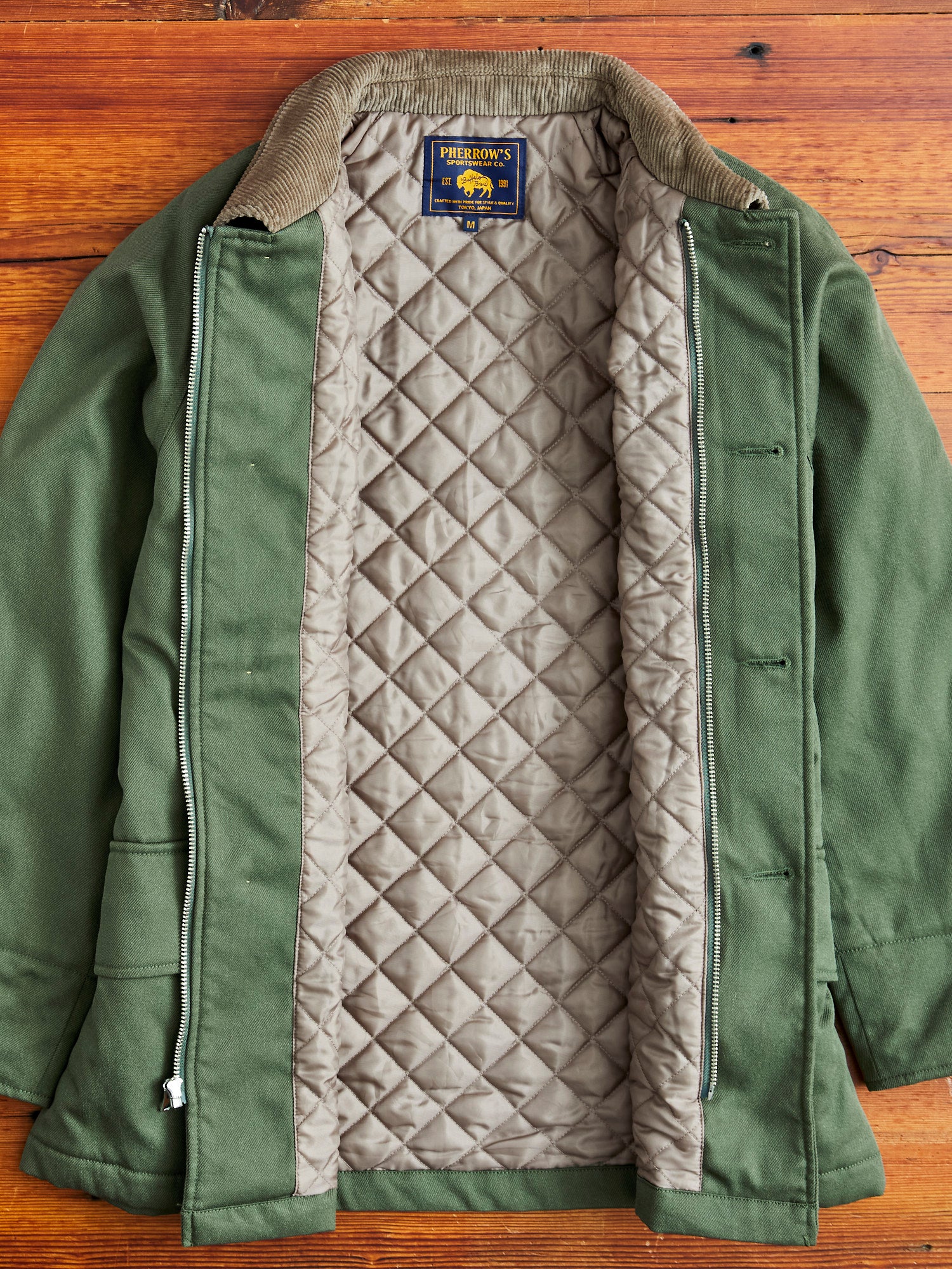 Outdoor Quilting Jacket in Olive - Image 9